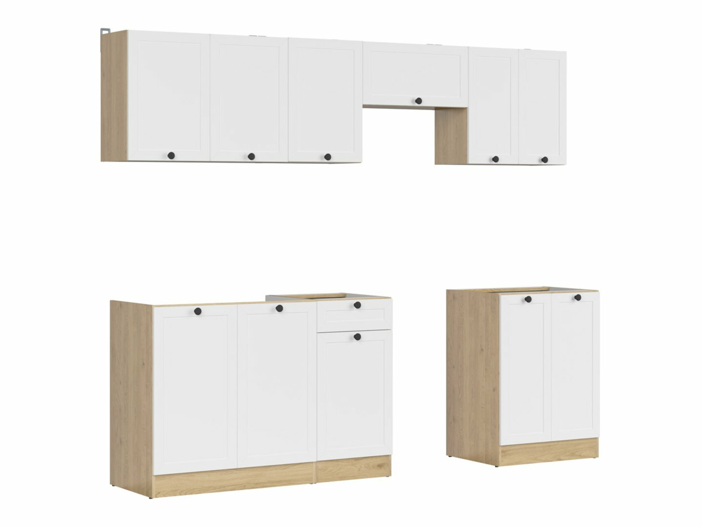 Set da cucina modulare Classic White Oak 118