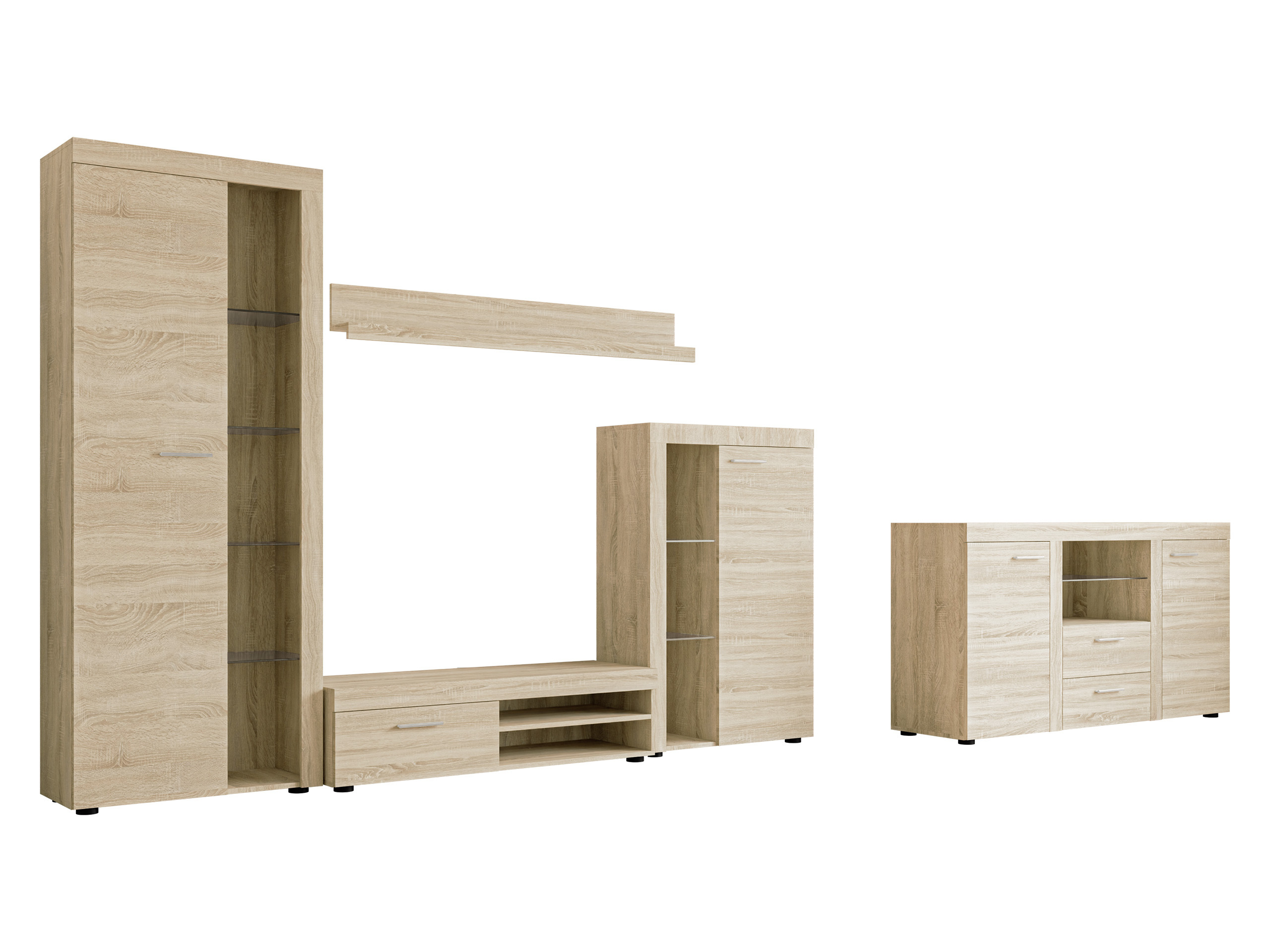 Parete attrezzata Soca I (Sonoma quercia)