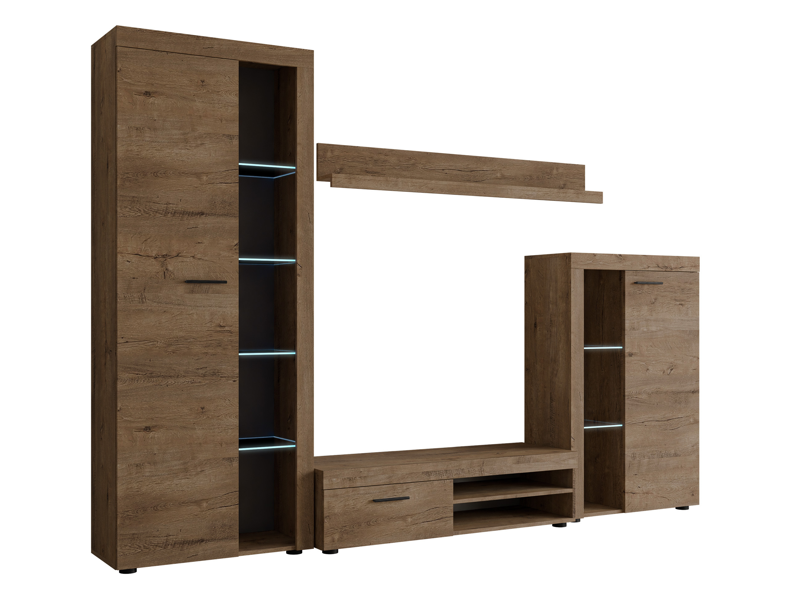 Parete attrezzata Tucson 103 (Quercia di lefkada)