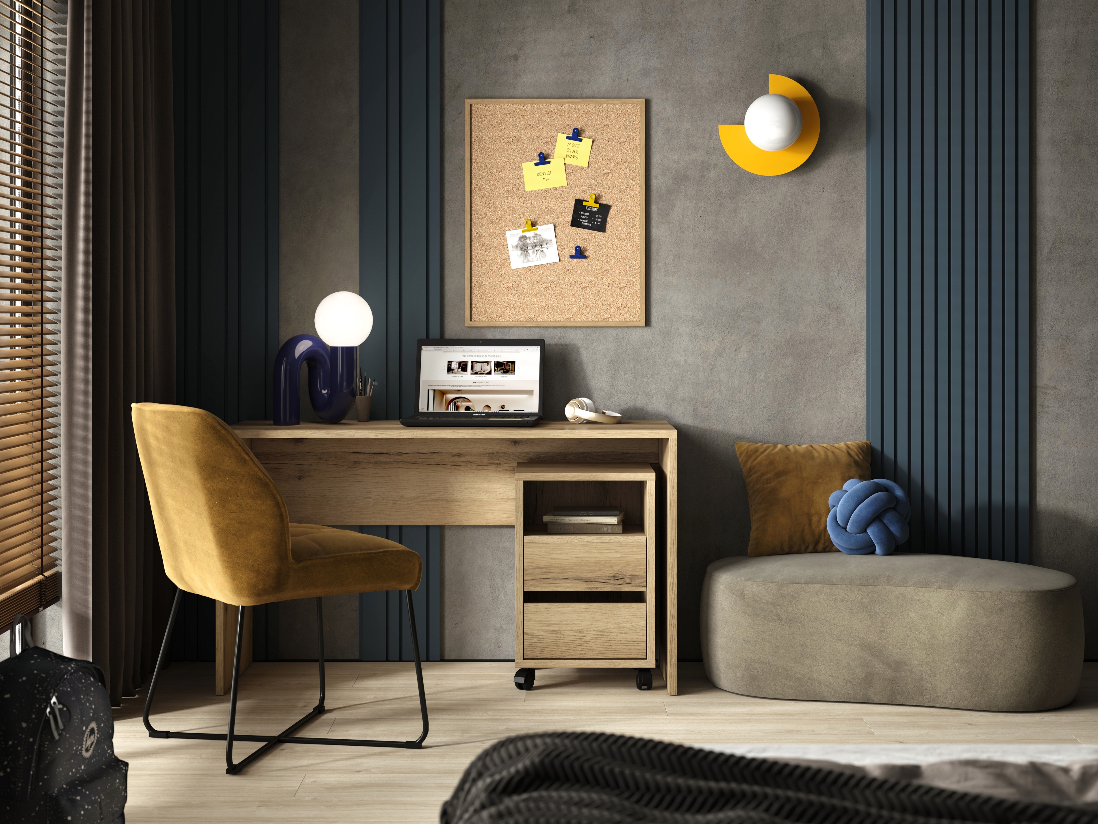 Scrivania da ufficio Austin 345 (Rovere chiaro)