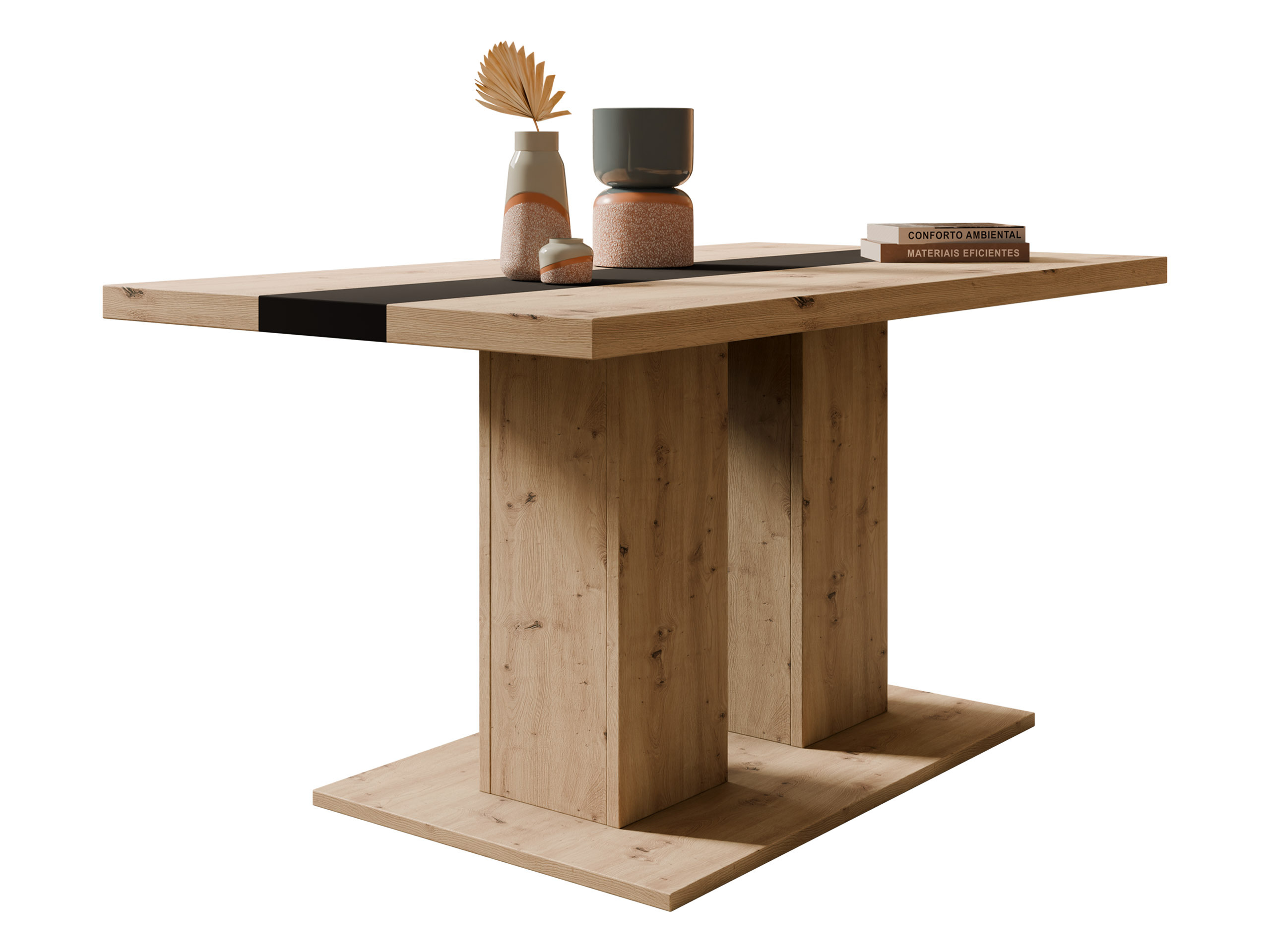 Tavolino da caffè Tucson 147 (Rovere Artisan + Nero)