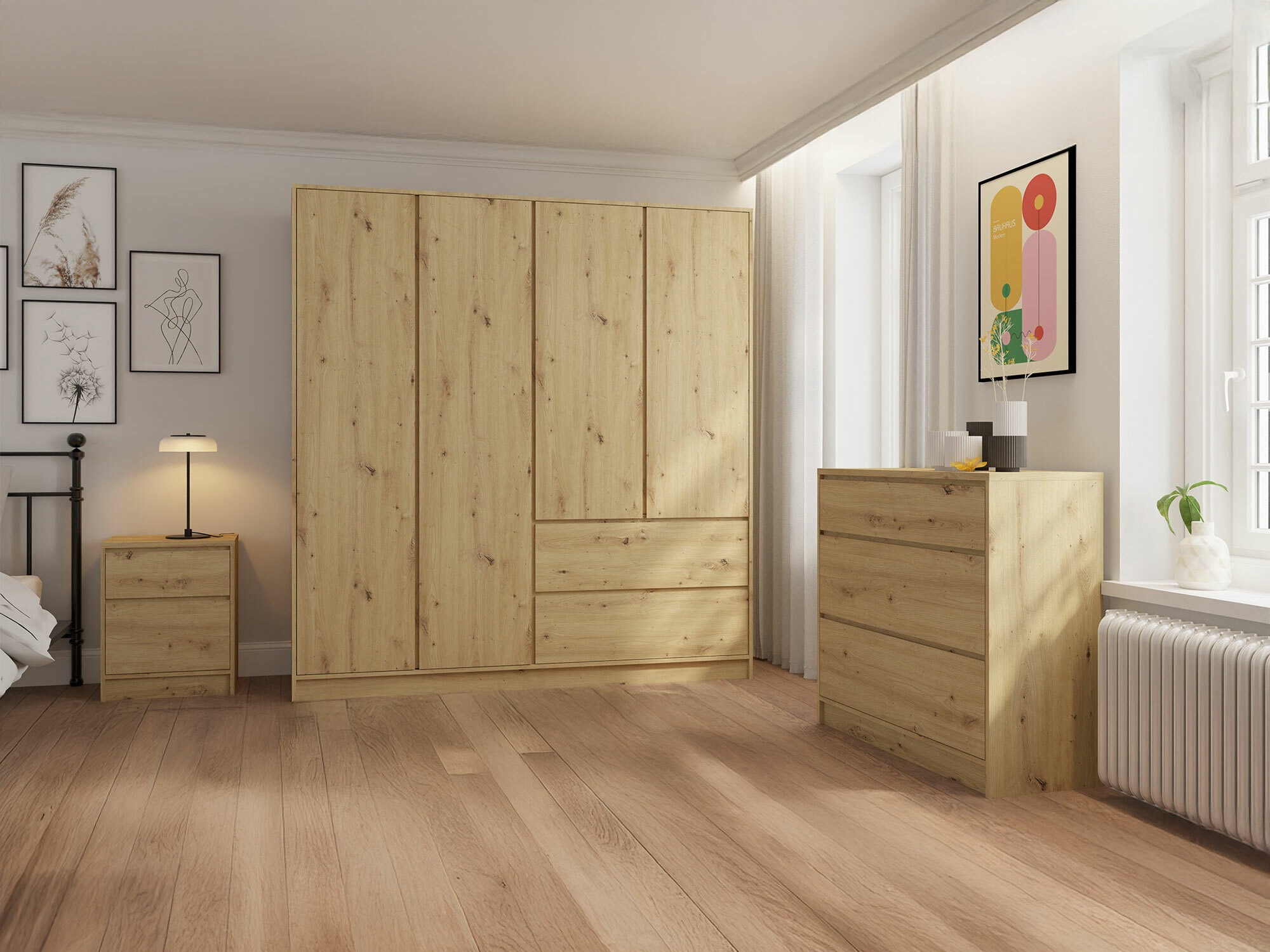 Armadio Mervese 104 (Rovere Artisan)