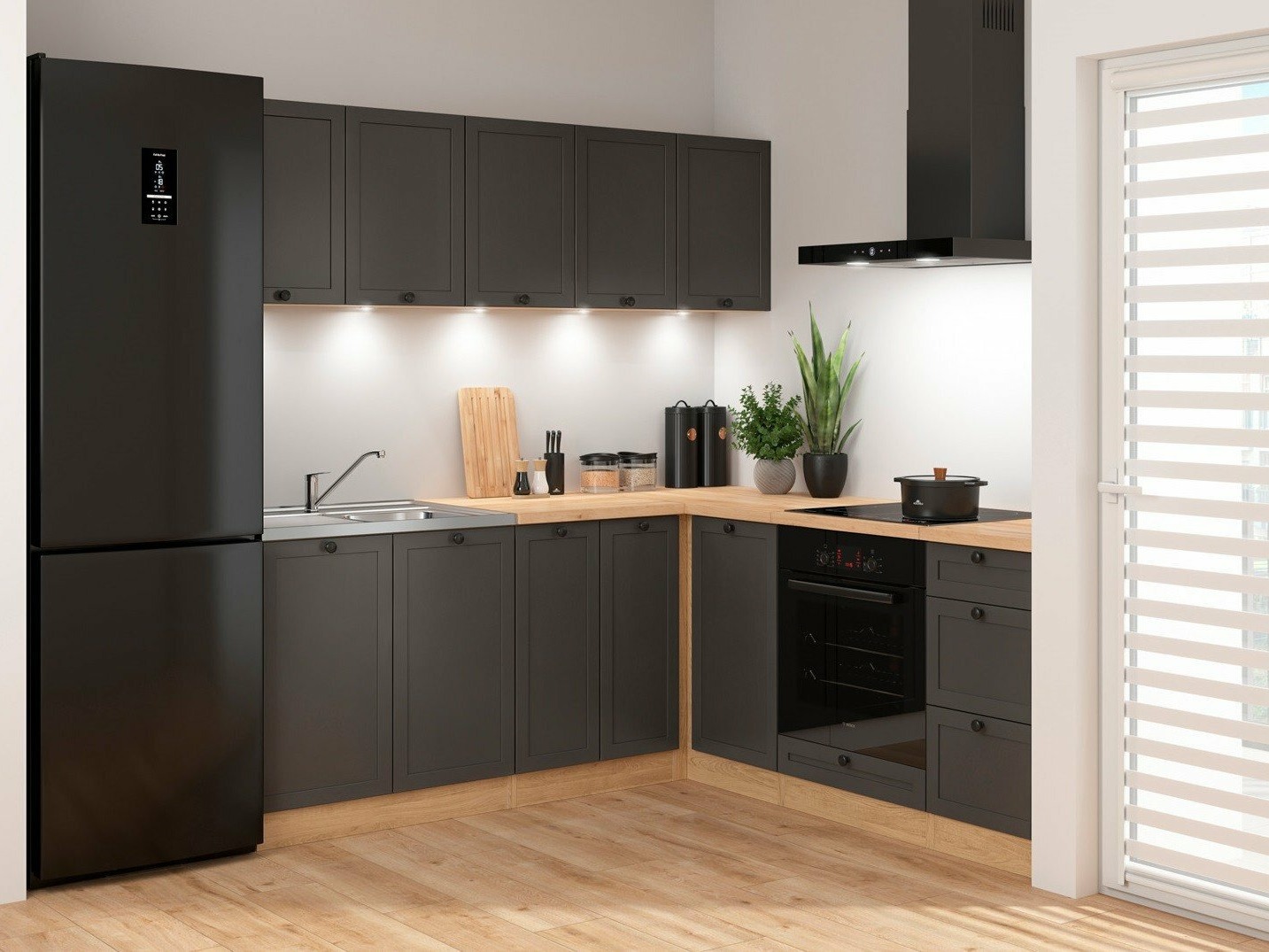 Set da cucina modulare Classic Grey Oak 120