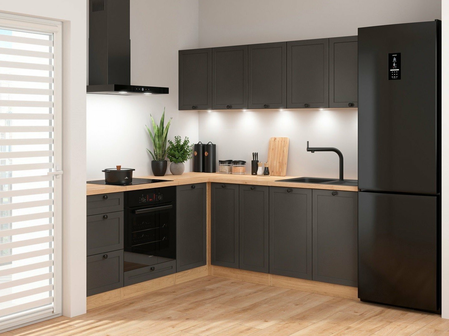 Set da cucina modulare Classic Grey Oak 120