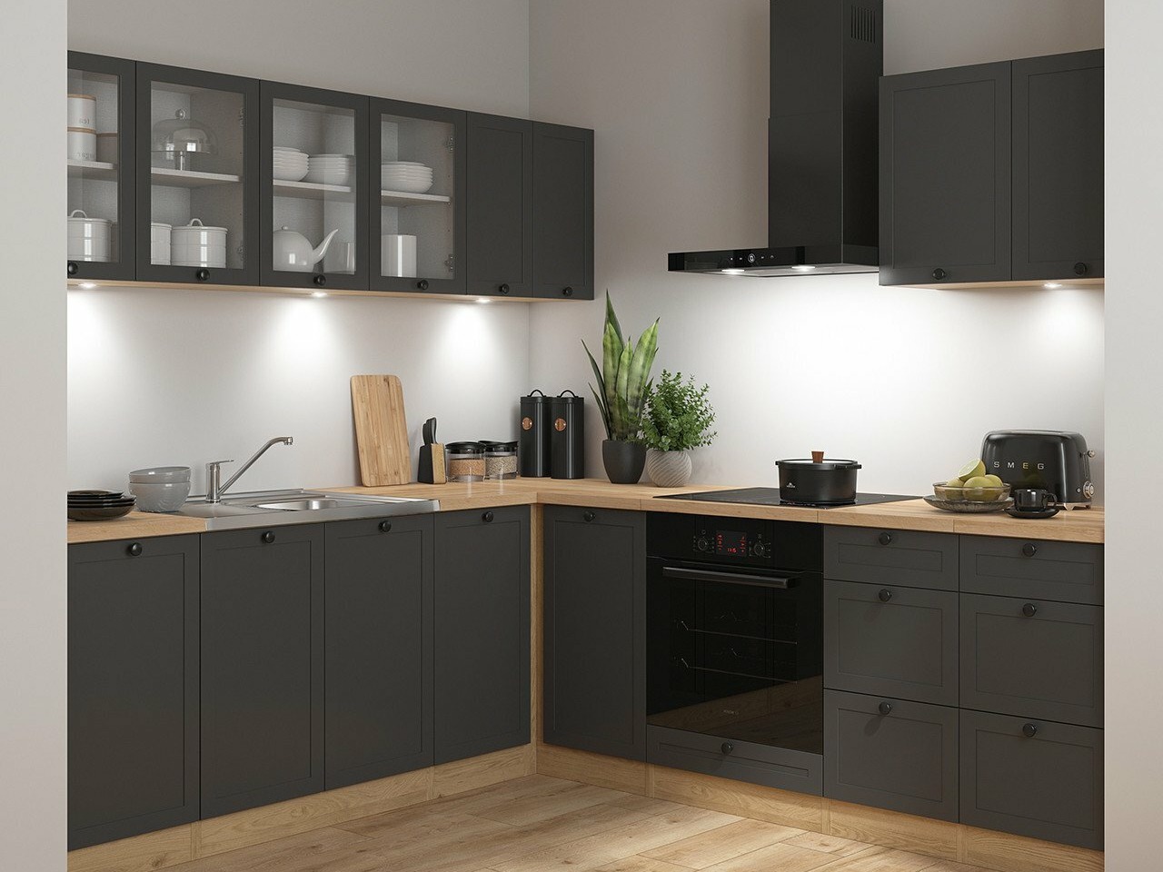 Set da cucina modulare Classic Grey Oak 121