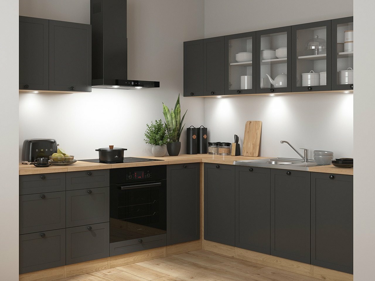 Set da cucina modulare Classic Grey Oak 121