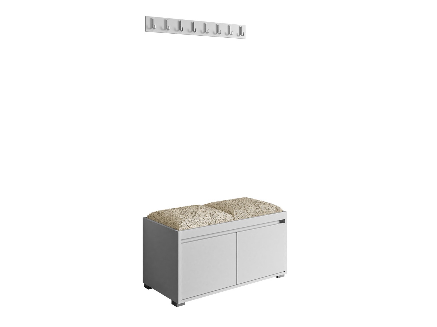 Set arredo da corridoio Comfivo Pinus I (Bianco + Abriamo 03)