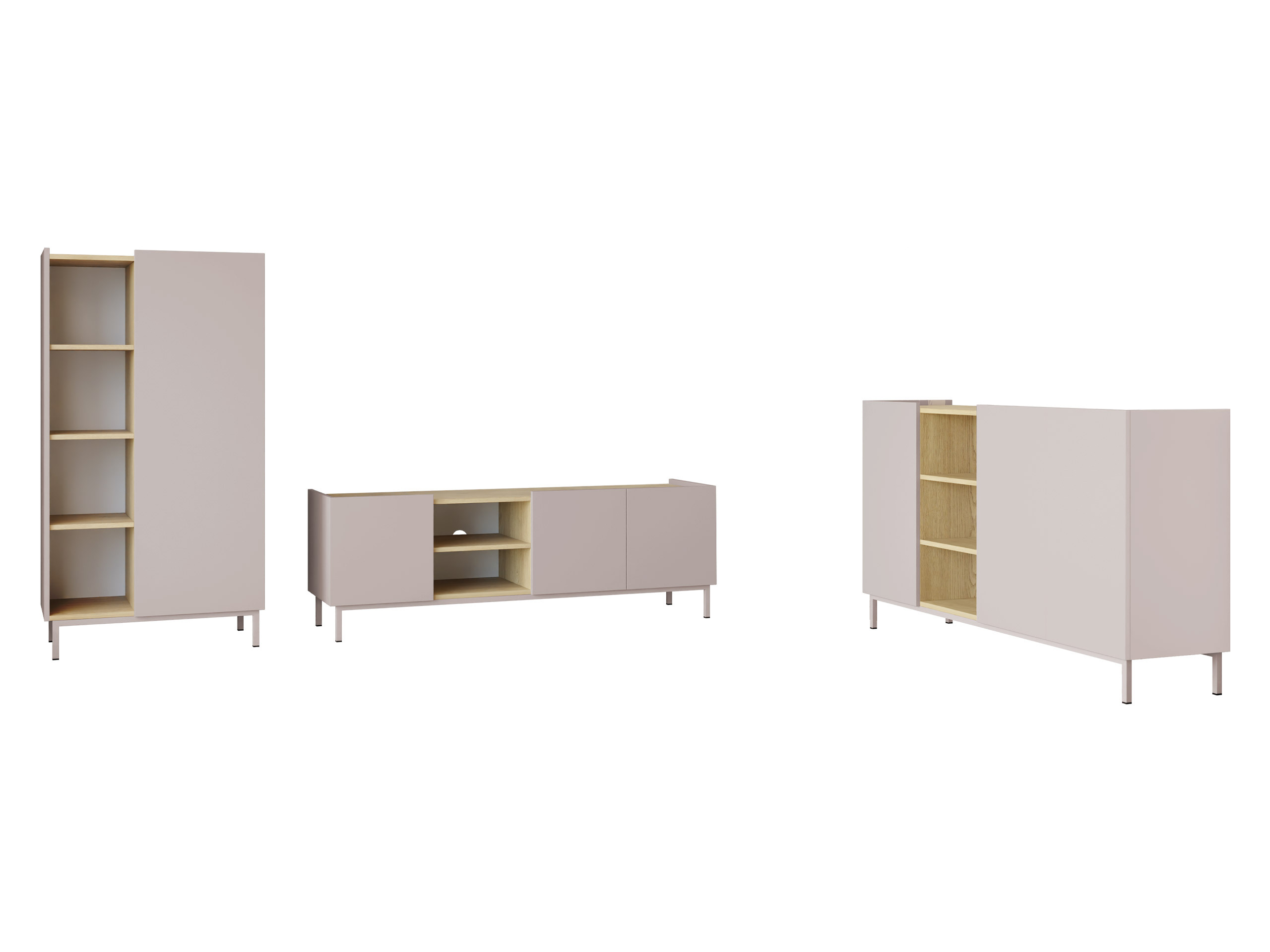 Parete attrezzata Veldome 103 (Cachemire + Quercia)