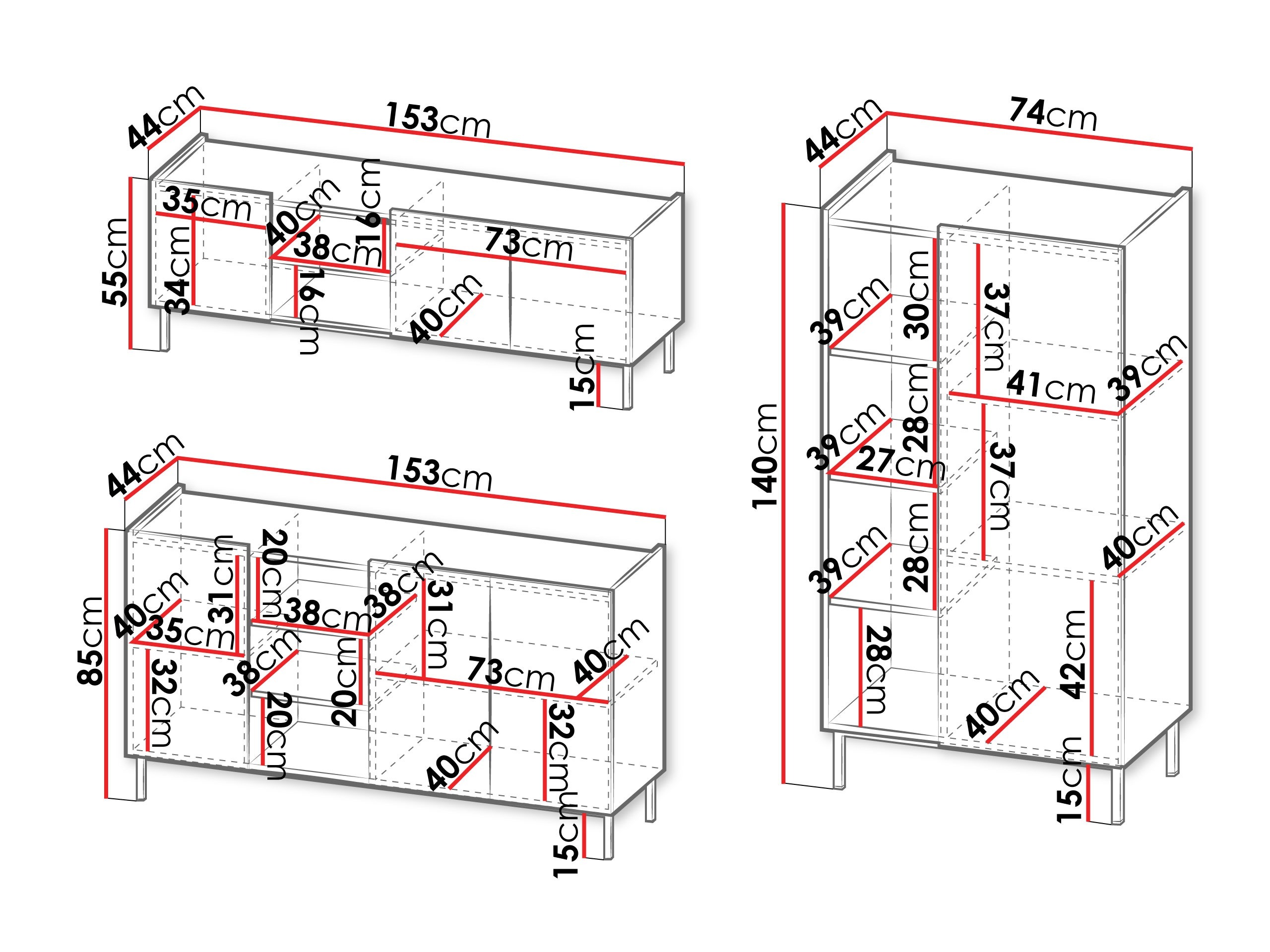Parete attrezzata Veldome 103 (Cachemire + Quercia)