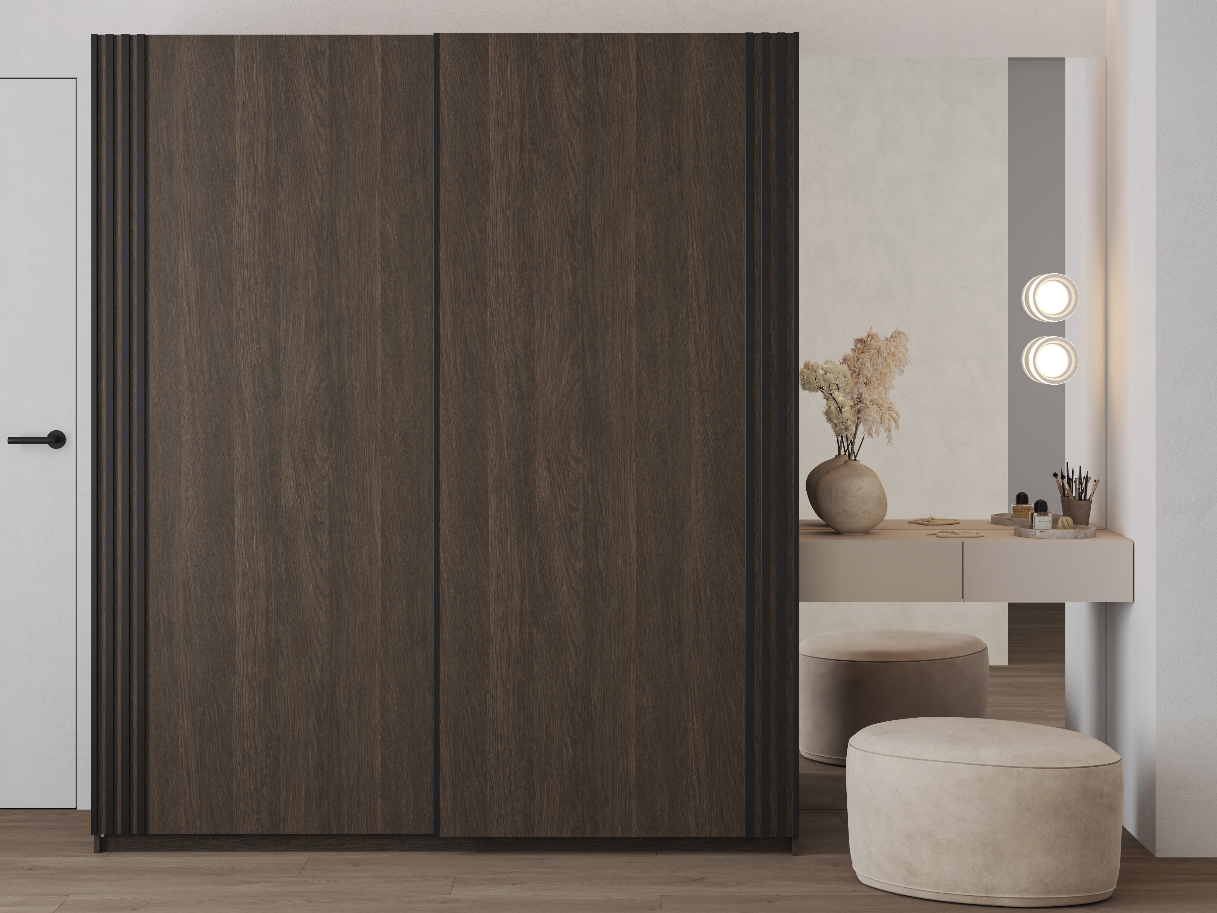 Armadio Austin 372 (Rovere moro + Nero)