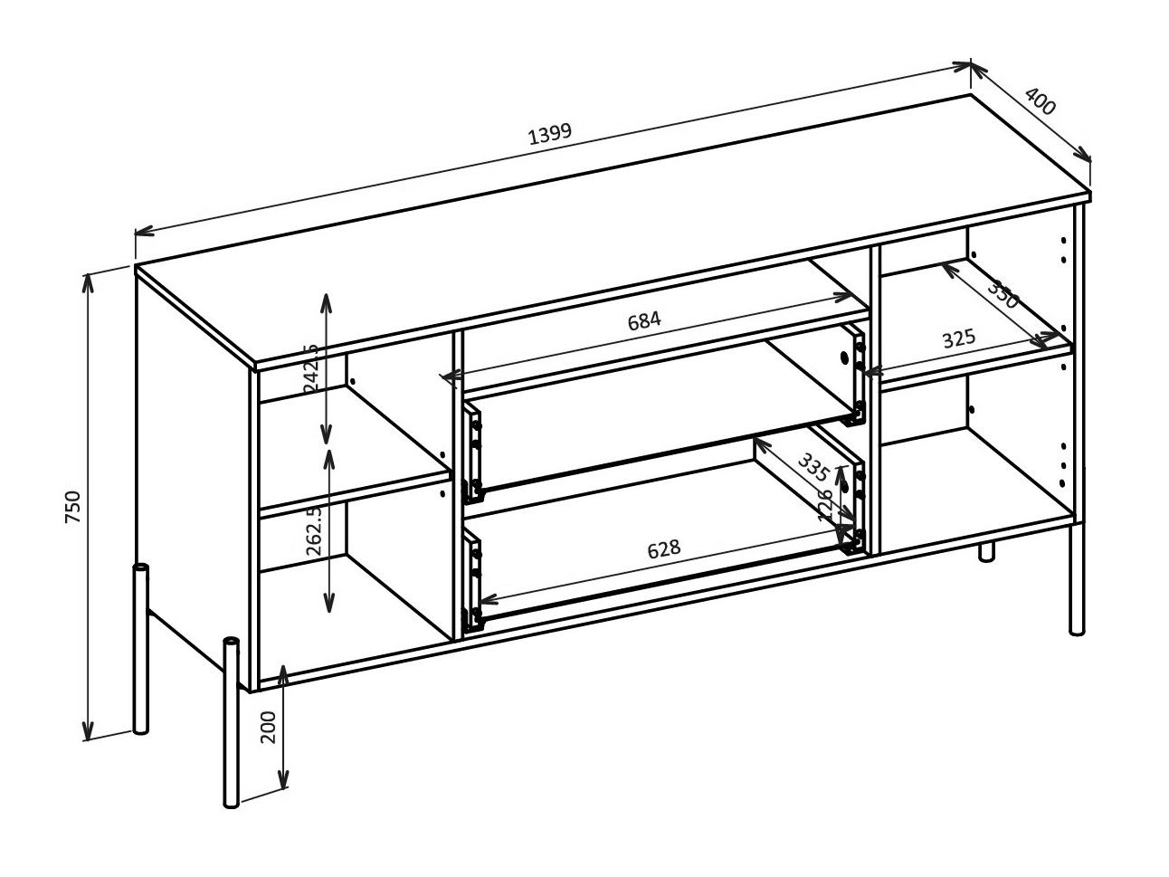 Cassettiera Levtenu 115 (Cachemire)