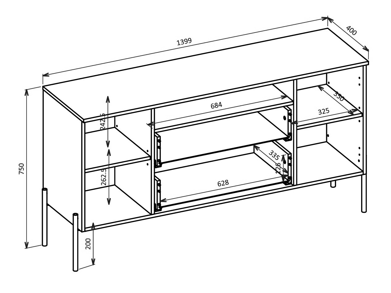 Parete attrezzata Levtenu 119 (Cachemire)