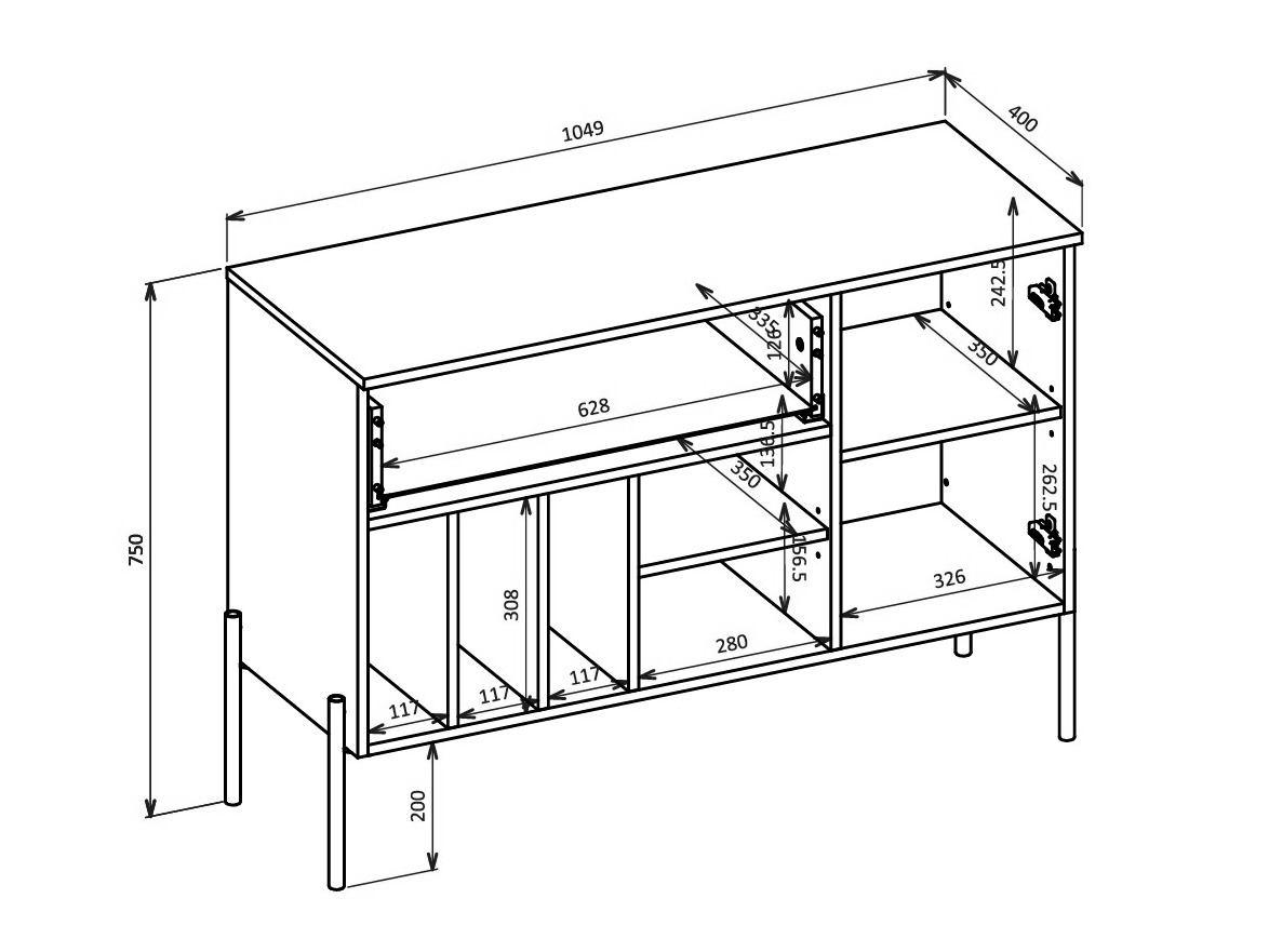 Parete attrezzata Levtenu 119 (Cachemire)