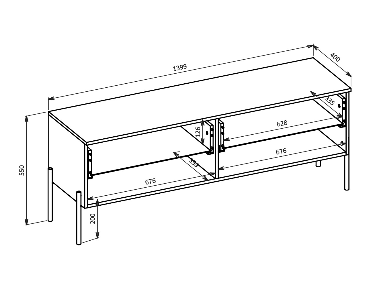 Parete attrezzata Levtenu 119 (Cachemire)