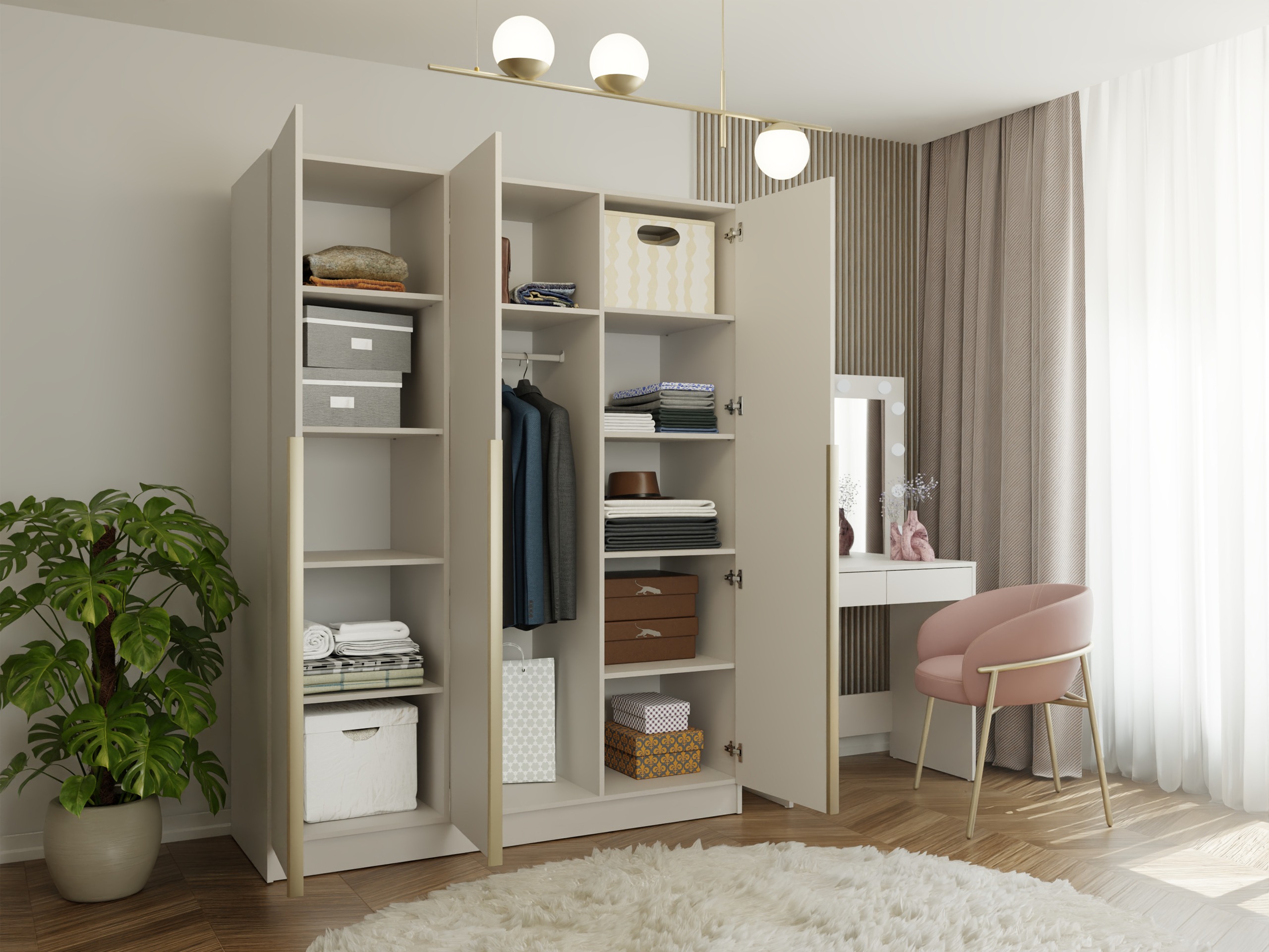 Armadio Mandeville 369 (Cachemire + D'oro)