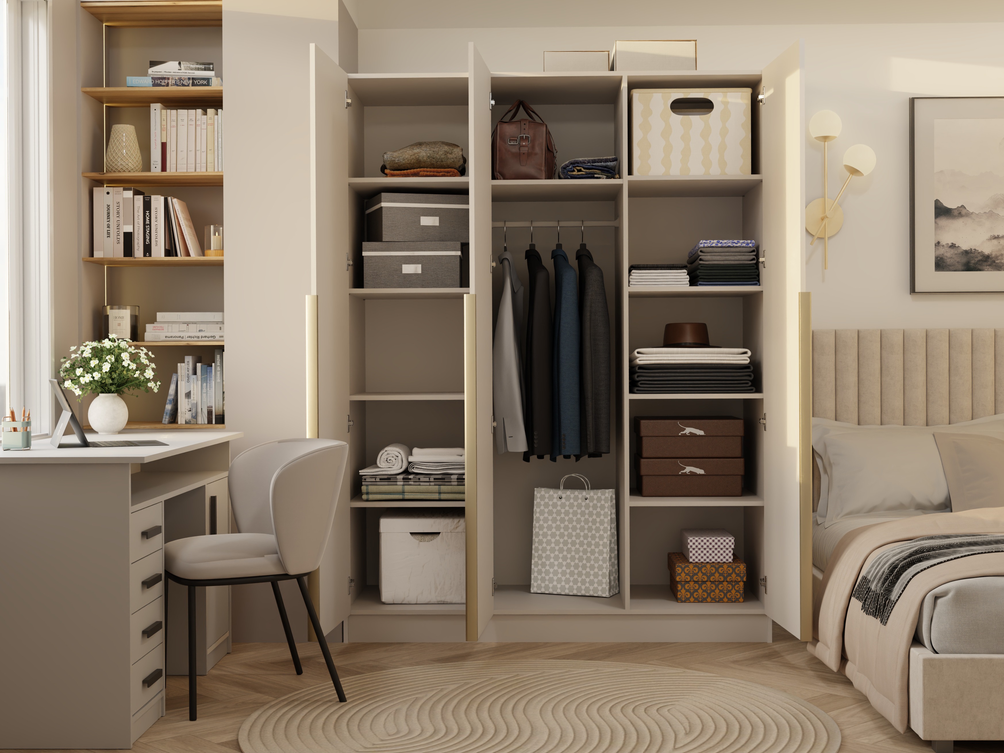 Armadio Mandeville 369 (Cachemire + D'oro)
