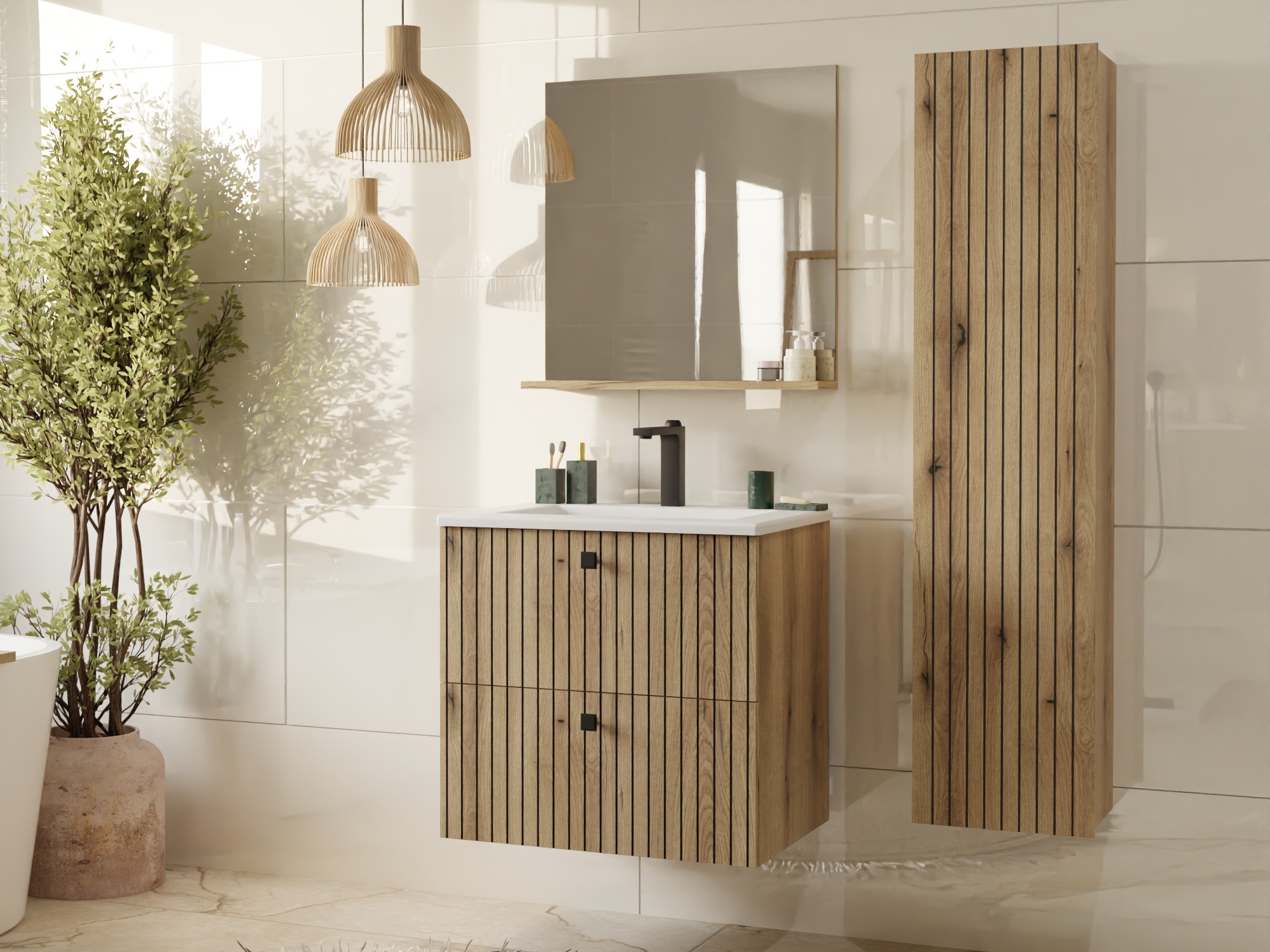 Mobiletto del bagno Mandeville 362 (Quercia)