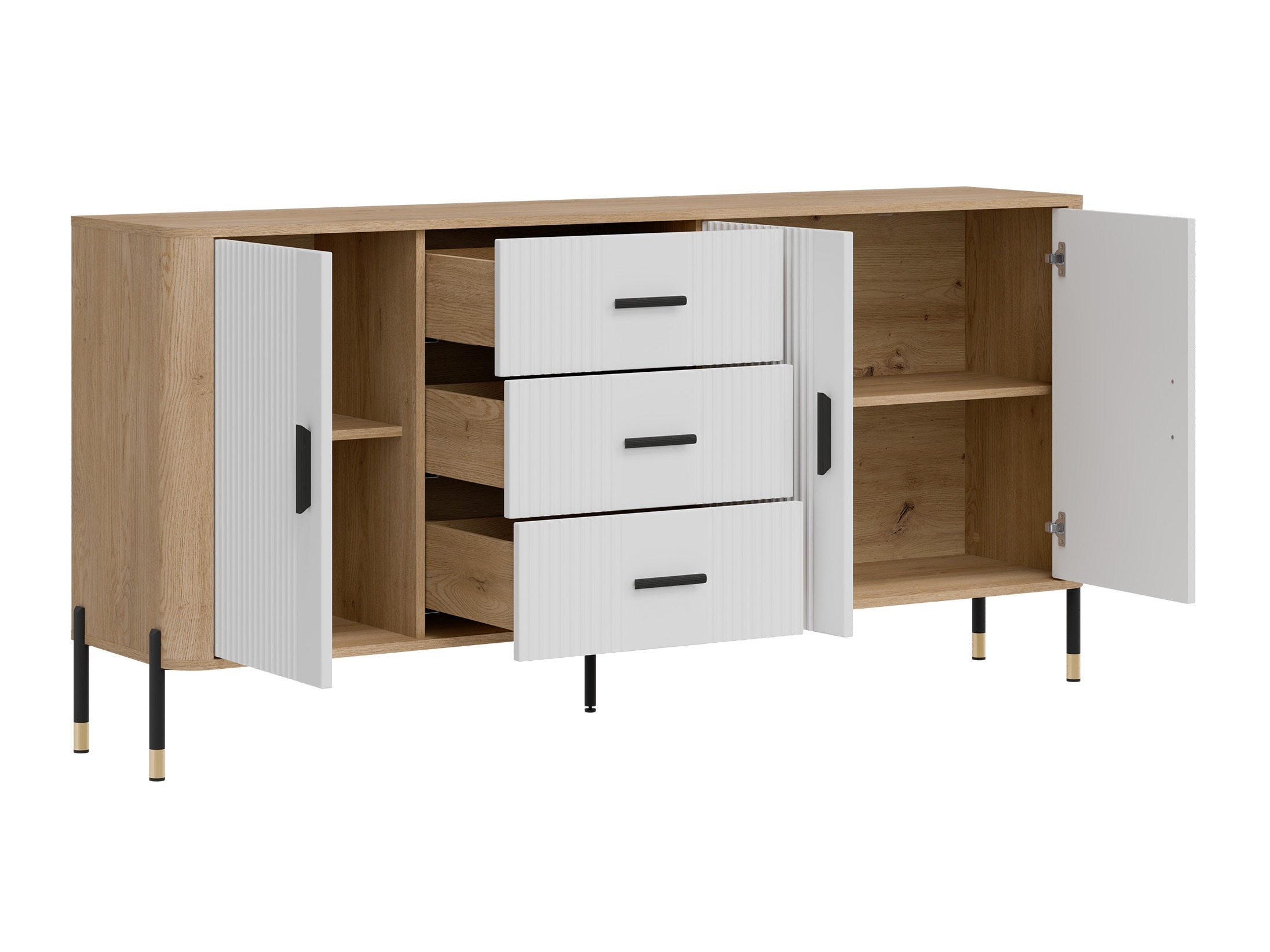 Parete attrezzata Flosora 147 (Bianco)