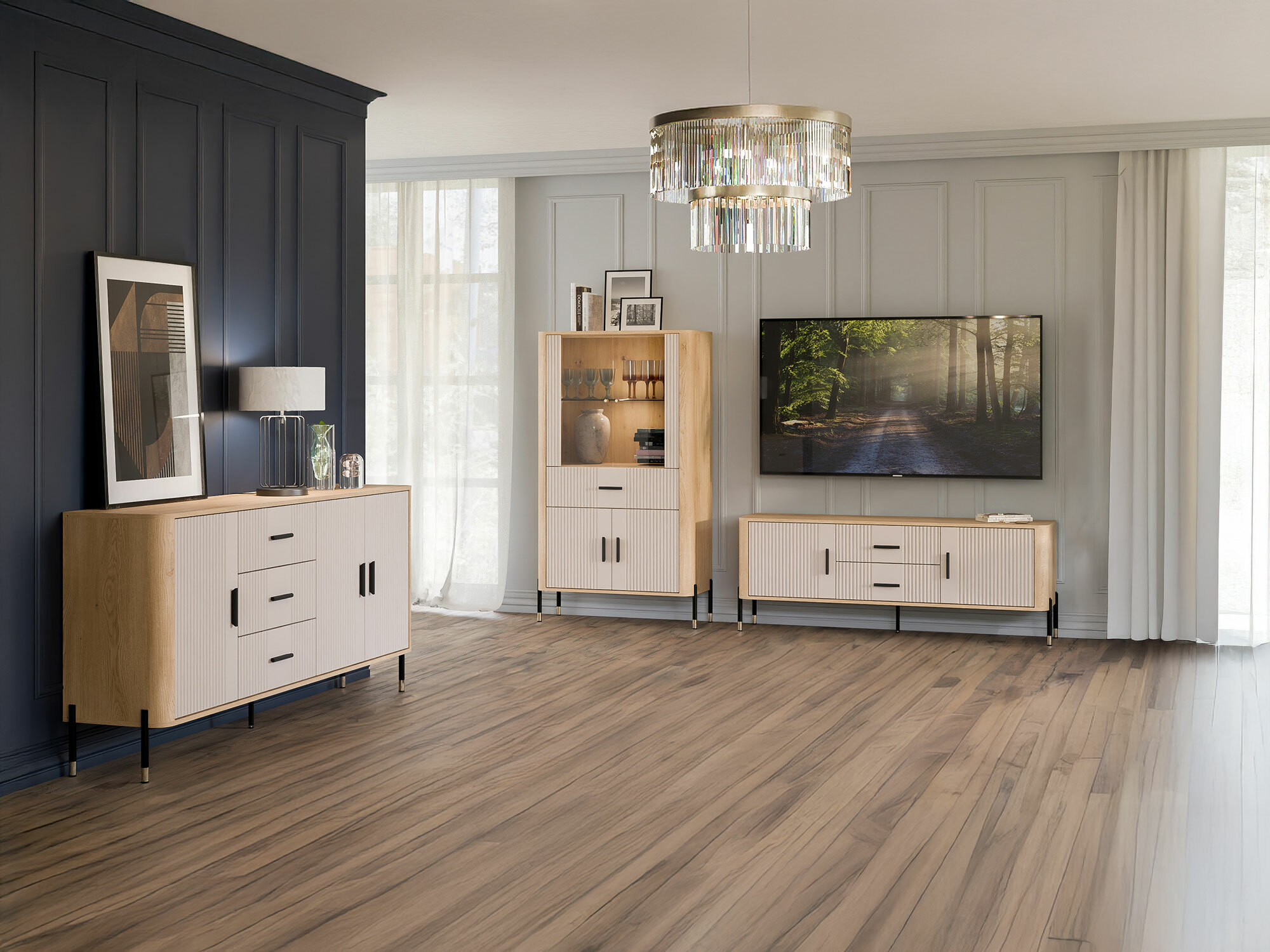 Parete attrezzata Flosora 147 (Cachemire)