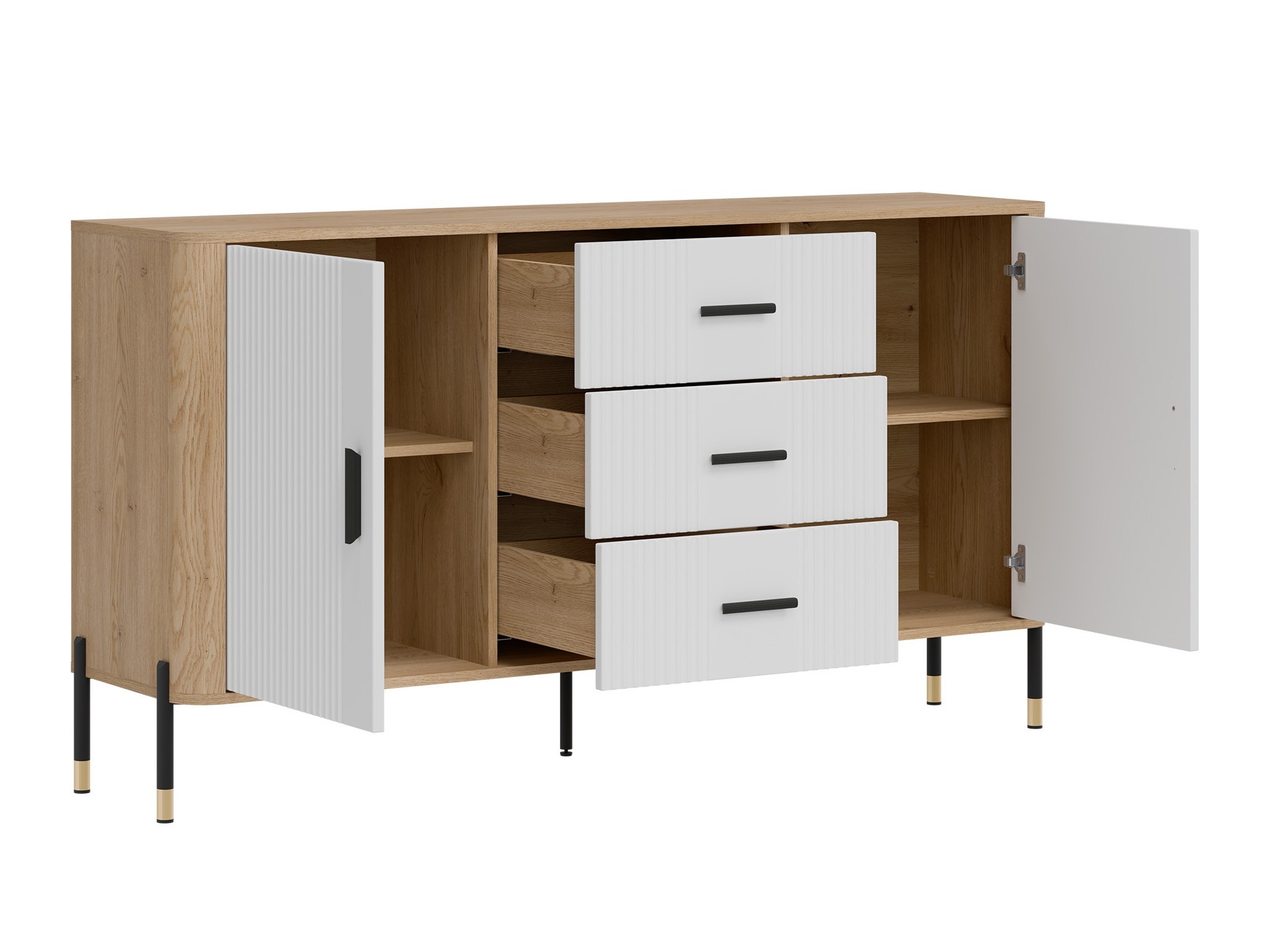 Parete attrezzata Flosora 148 (Bianco)