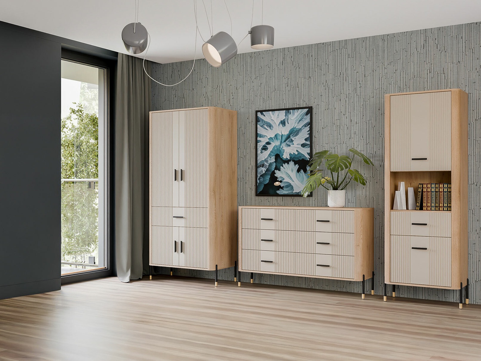 Parete attrezzata Flosora 149 (Cachemire)