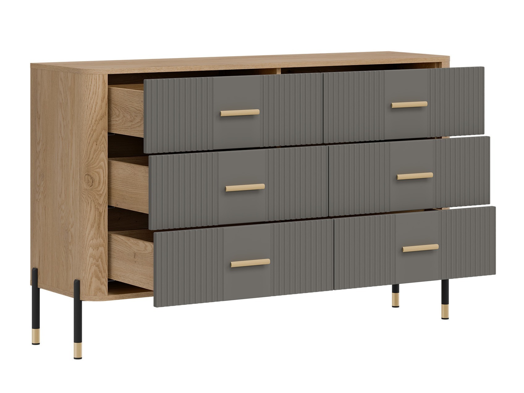 Parete attrezzata Flosora 149 (Grigio)