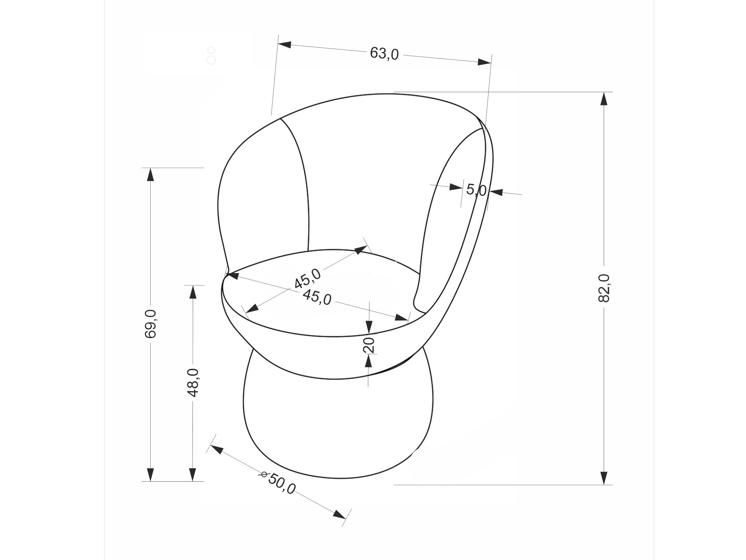 Sedia Houston 2082 (Beige)
