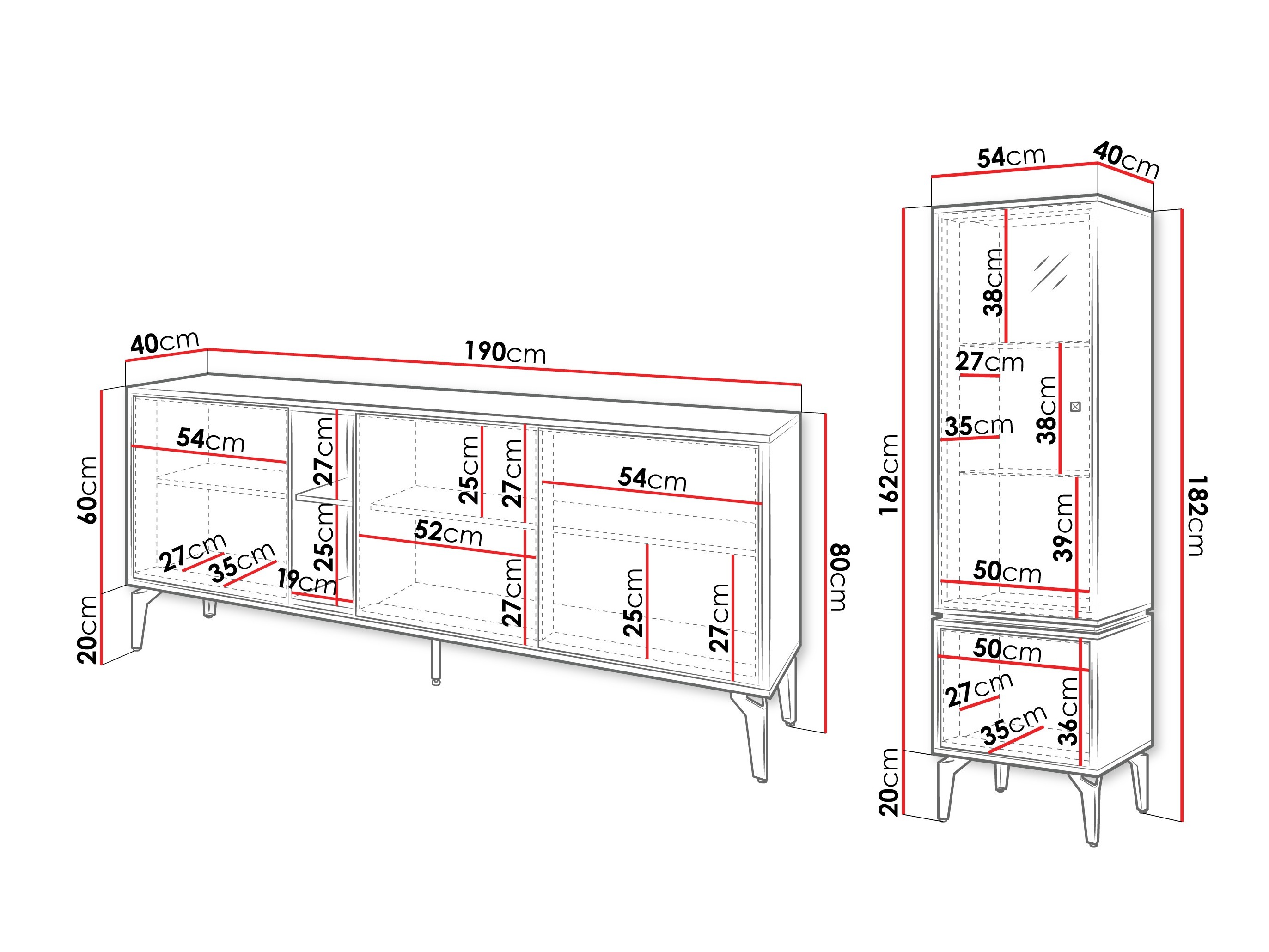 Parete attrezzata Cornovu 104
