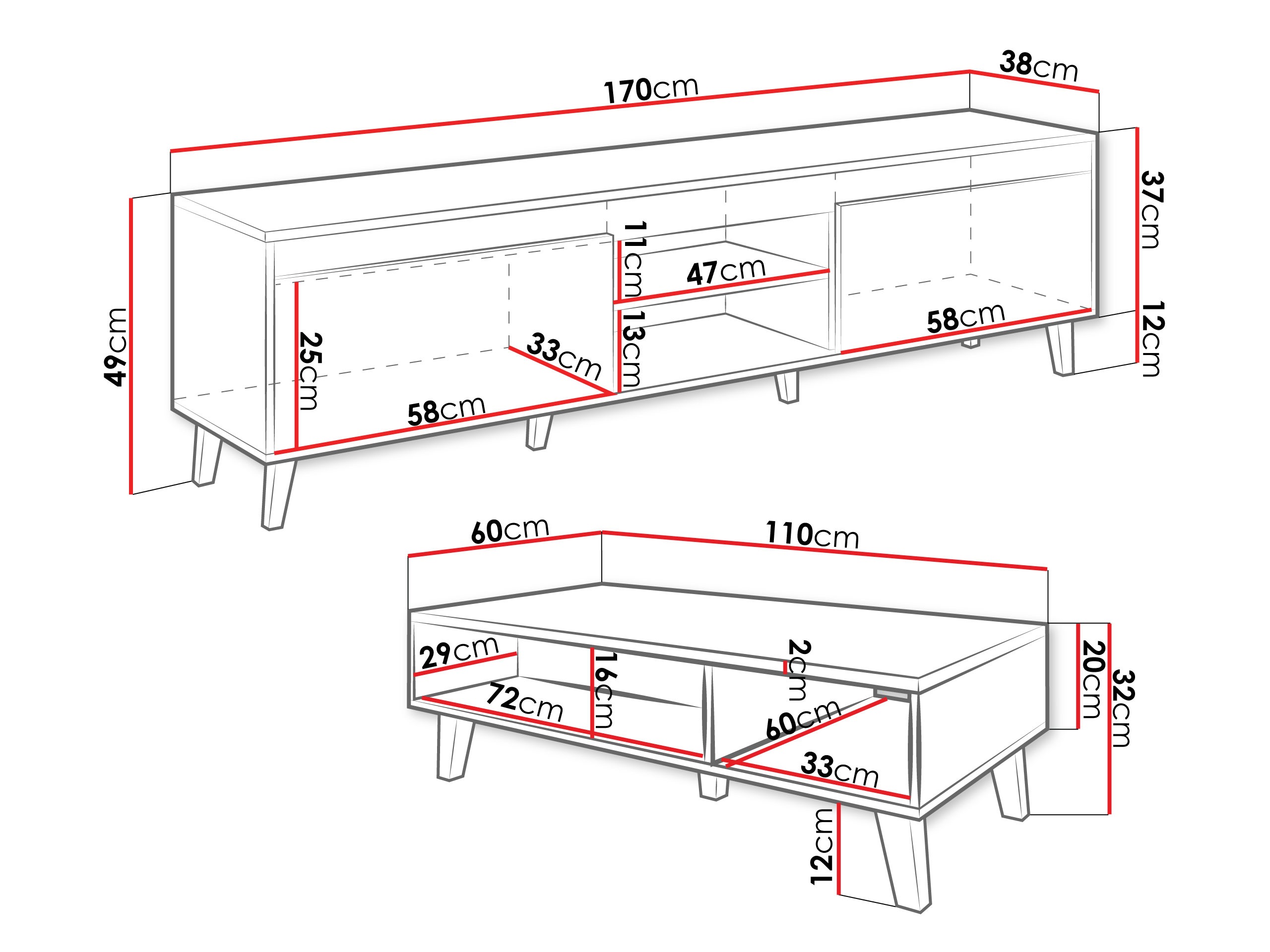 Parete attrezzata Melevara 107