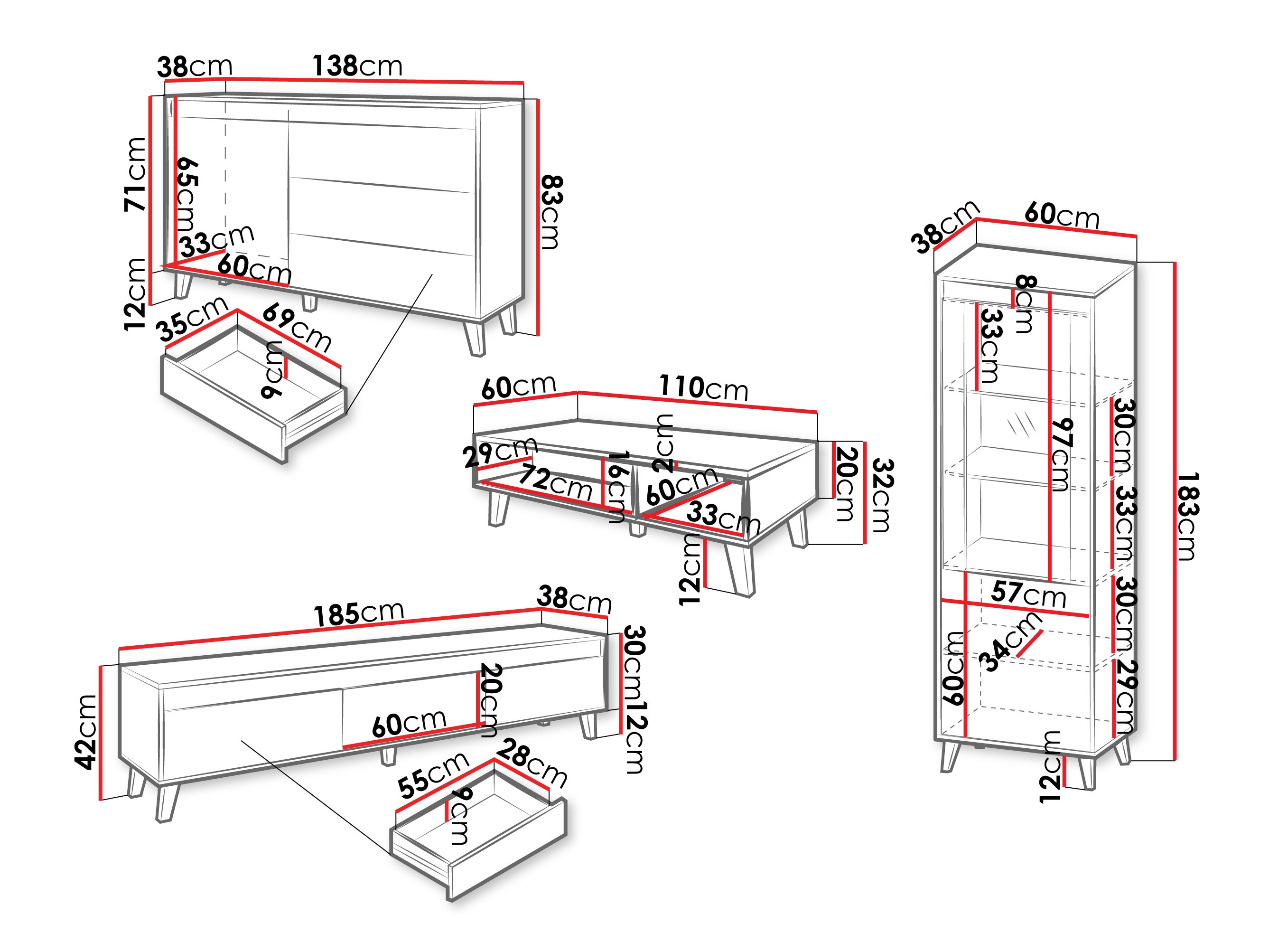 Parete attrezzata Munus