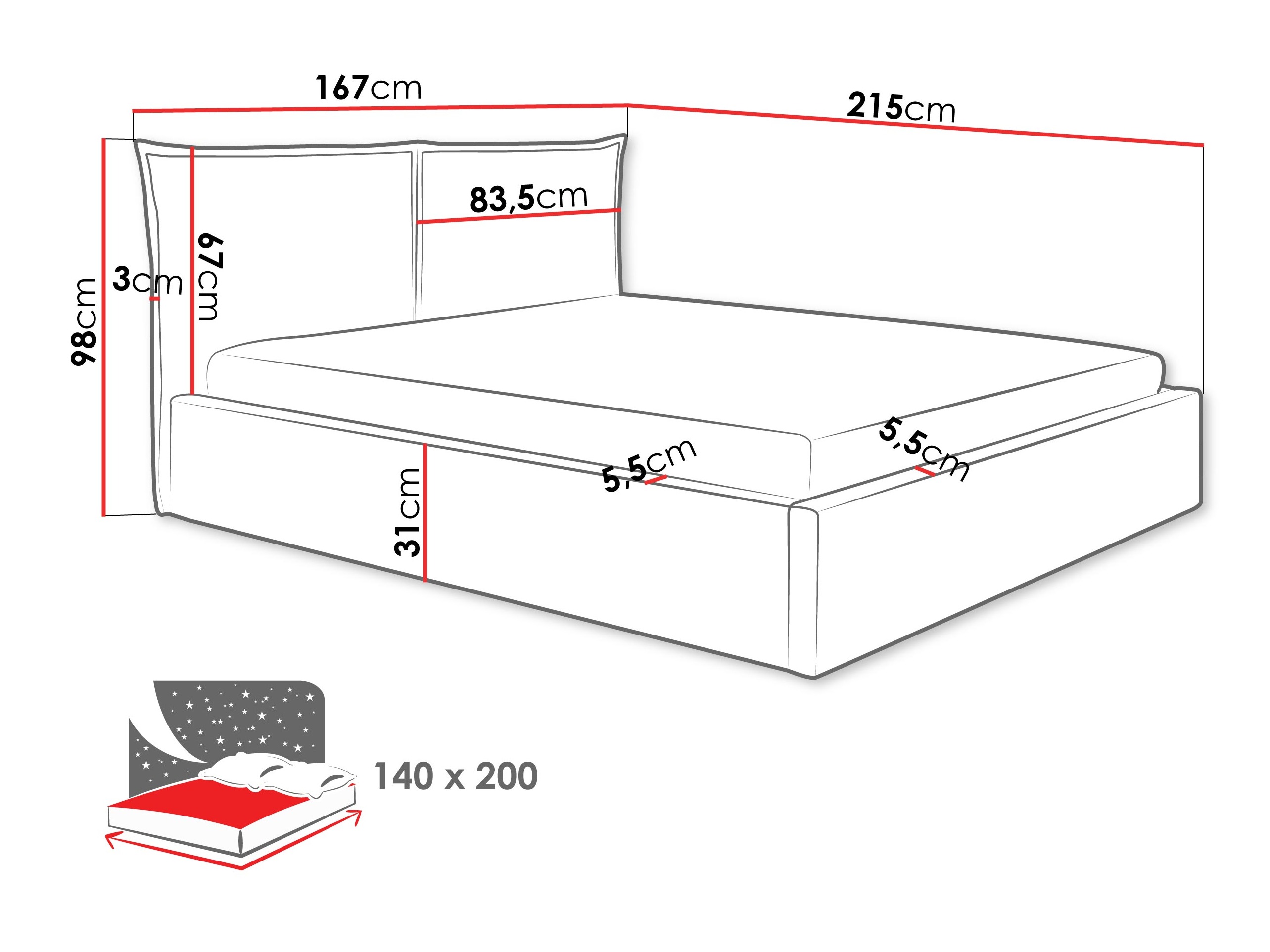 Letto Malden 100 (Kronos 29)