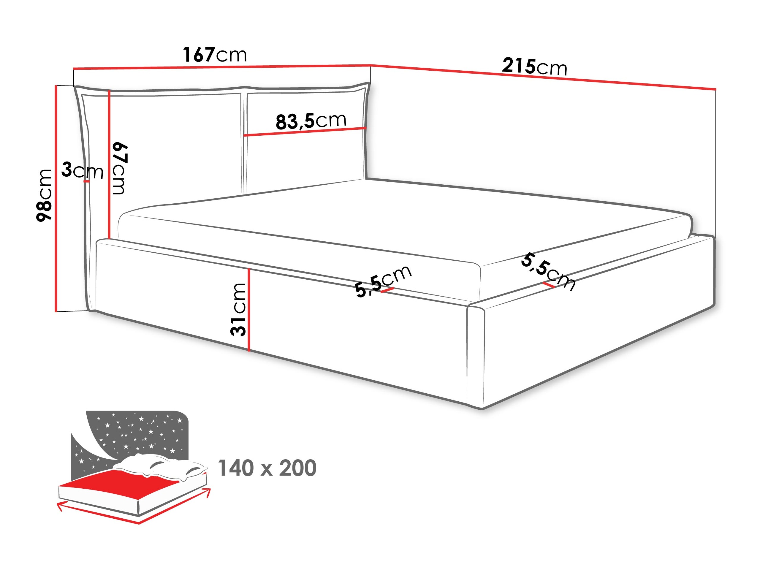 Letto Malden 100 (Kronos 46)