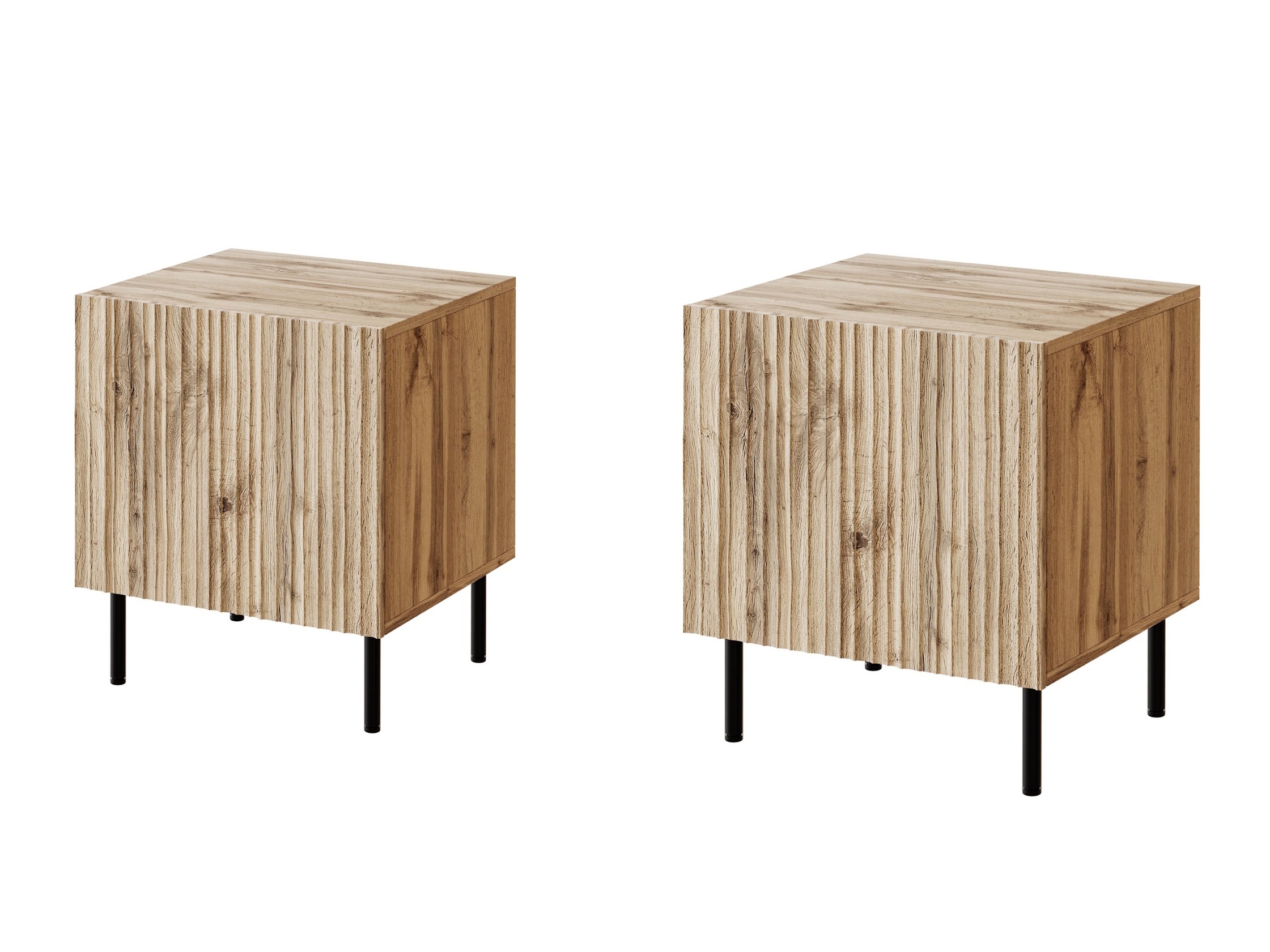 Set di comodini Lorelbo 102 (Quercia di Wotan + Nero)