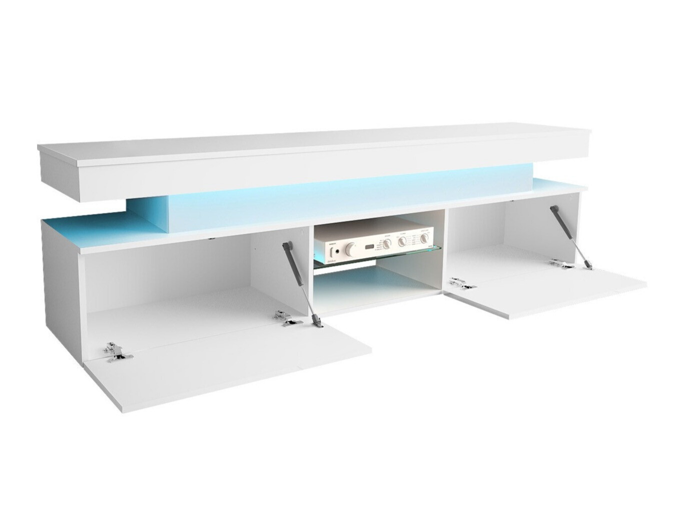 Mobile porta TV Monfero (Nero + Nero lucido)