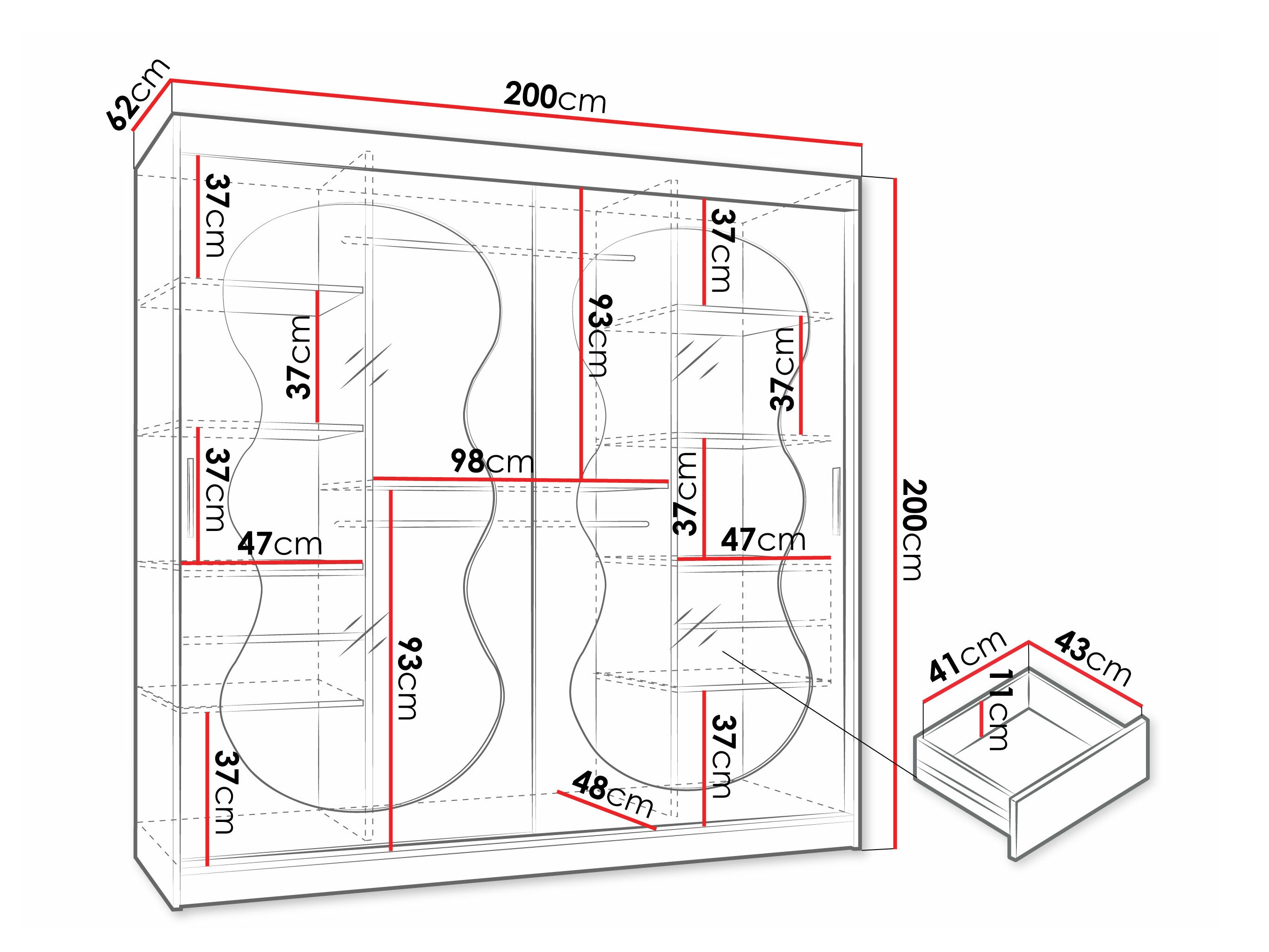Armadio Hartford 532 (Nero)