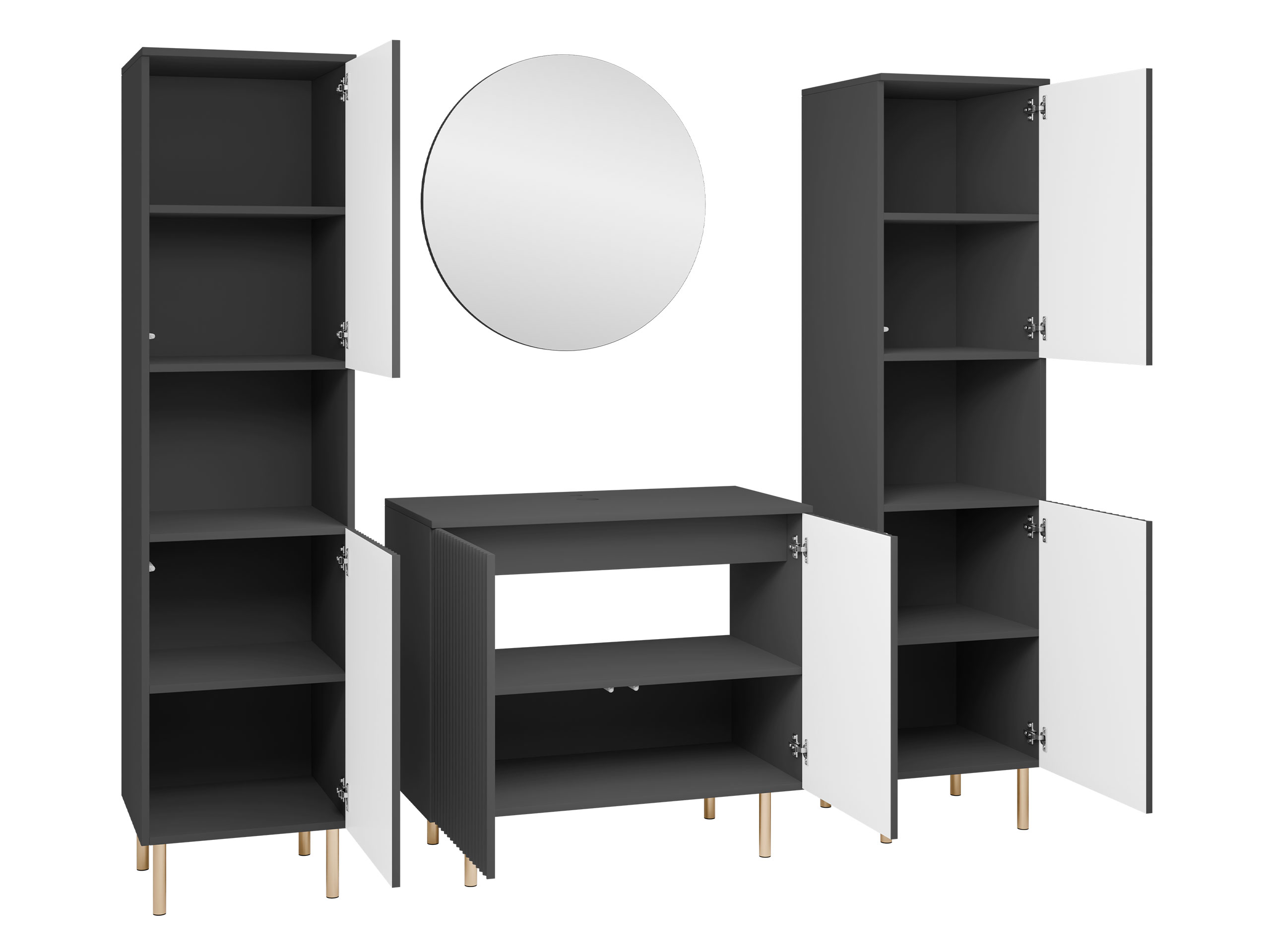 Set bagno Decus VI (Nero)