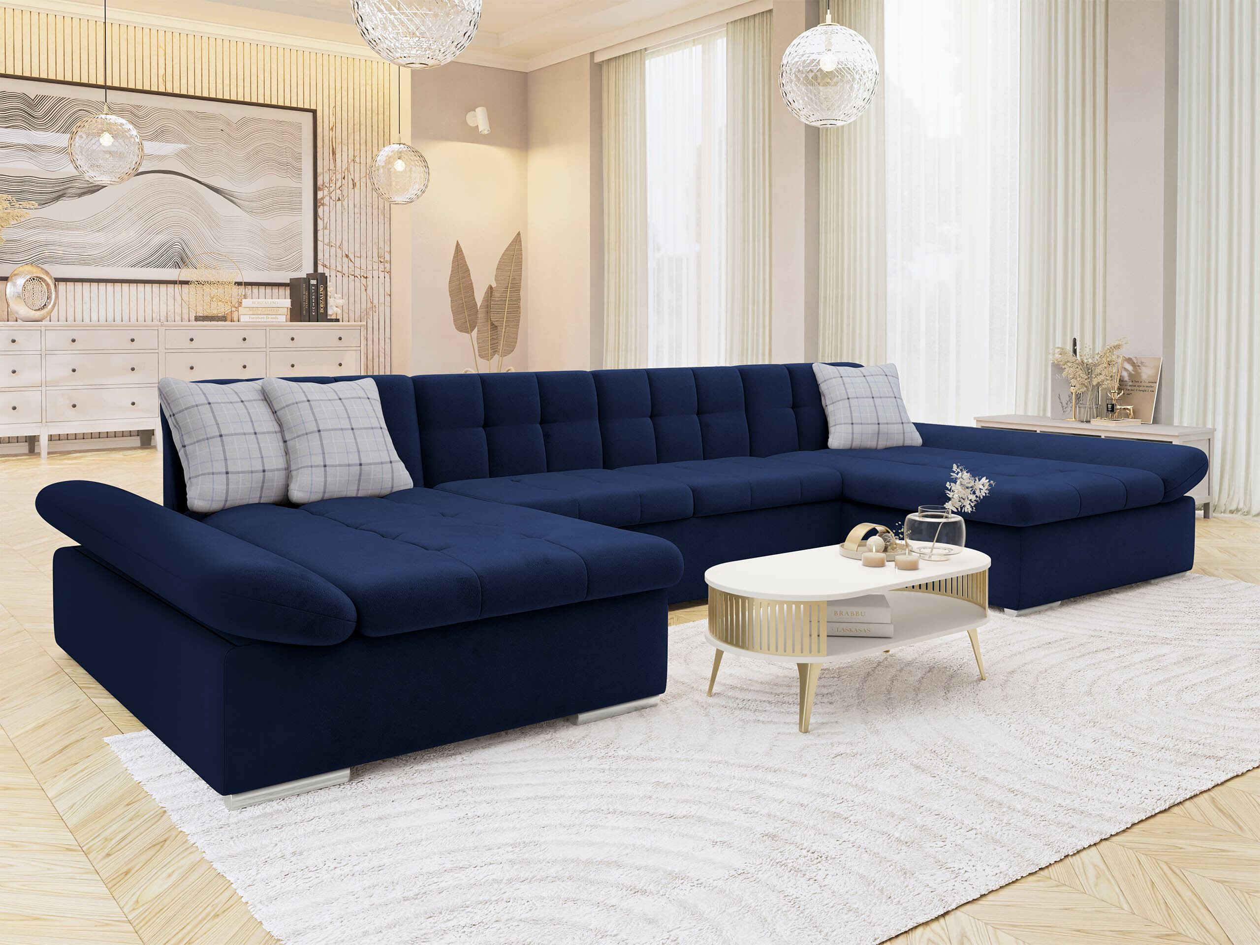 Divano angolare Comfivo Ficus (Magic Velvet 2216 + Senegal 818)