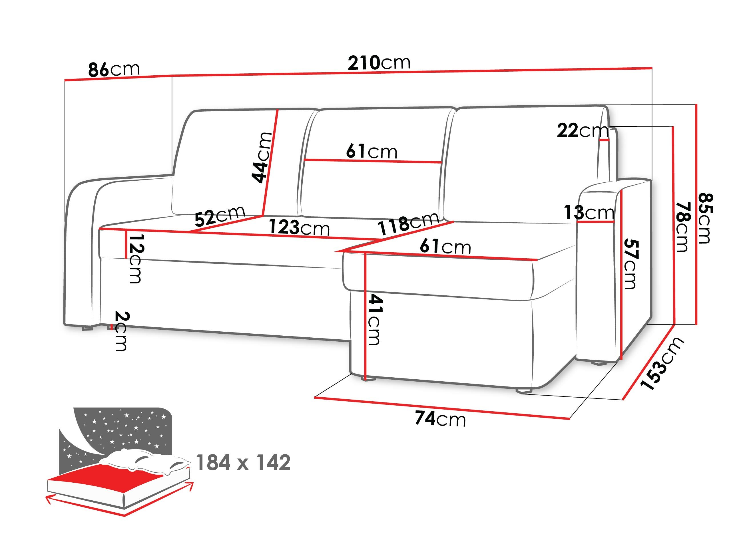 Divano angolare Rome 106 (Lux 05)