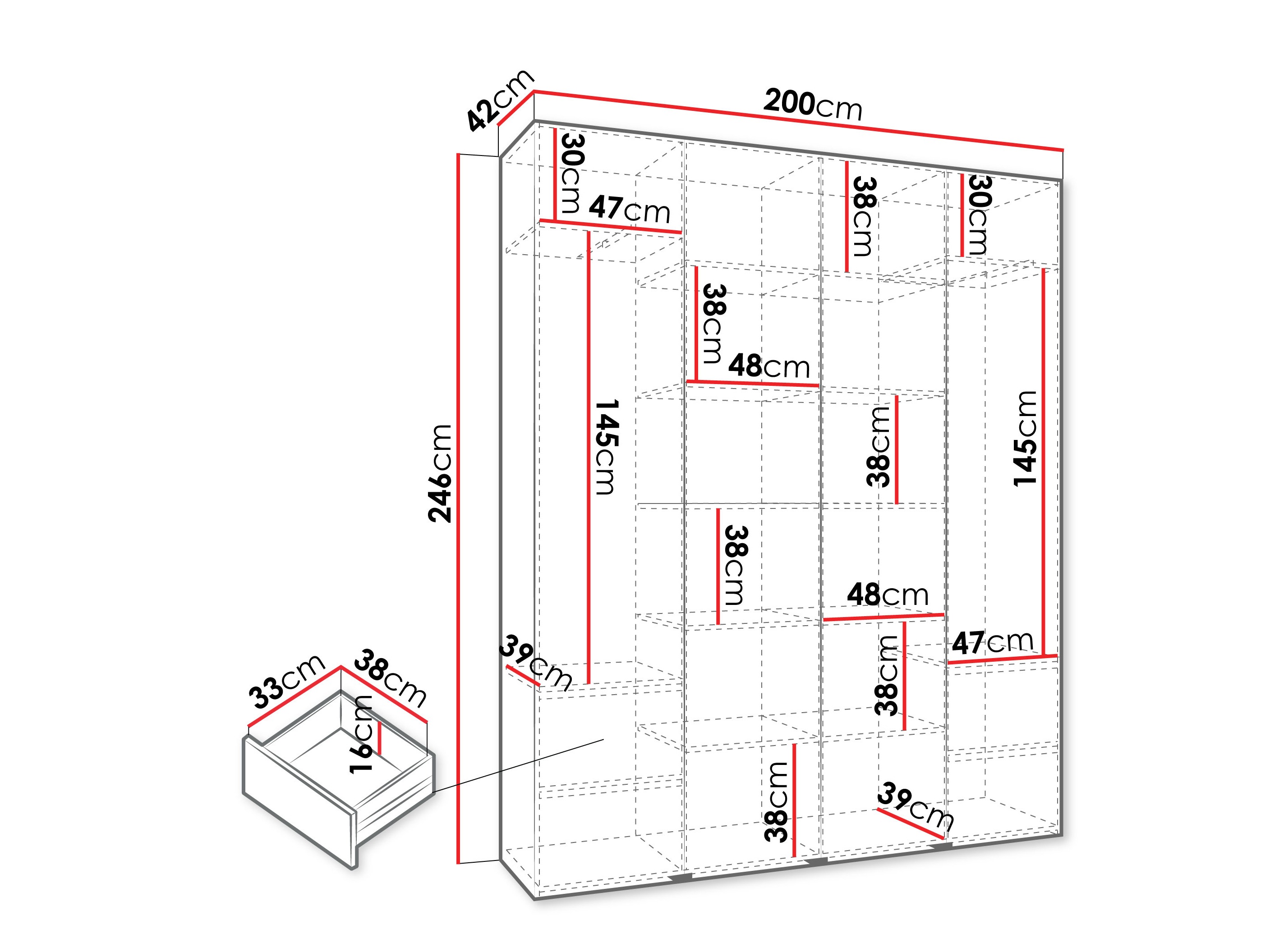 Armadio Hartford 570 (Cachemire)