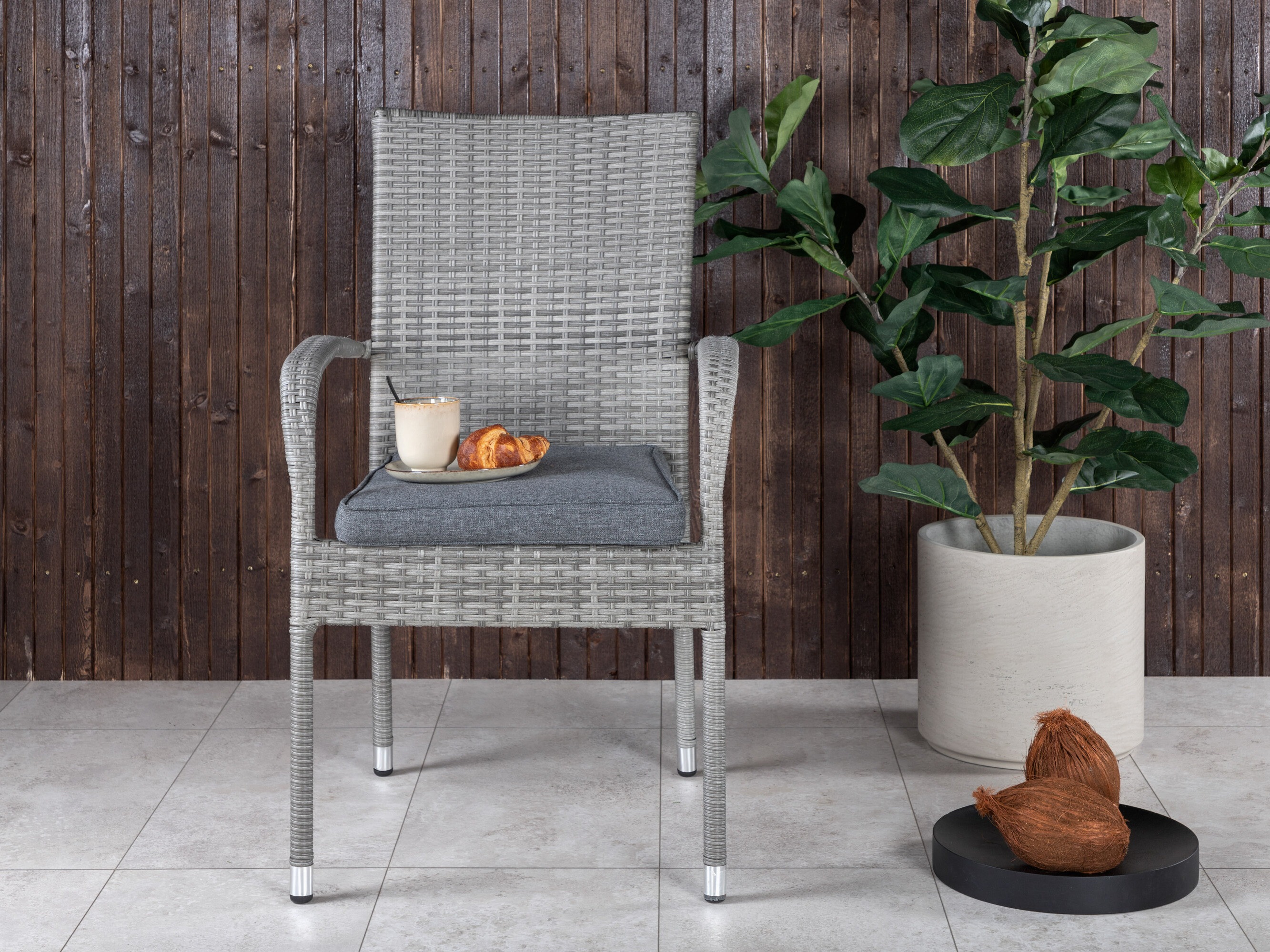 Sedia per esterni Dallas 736 (Grigio)