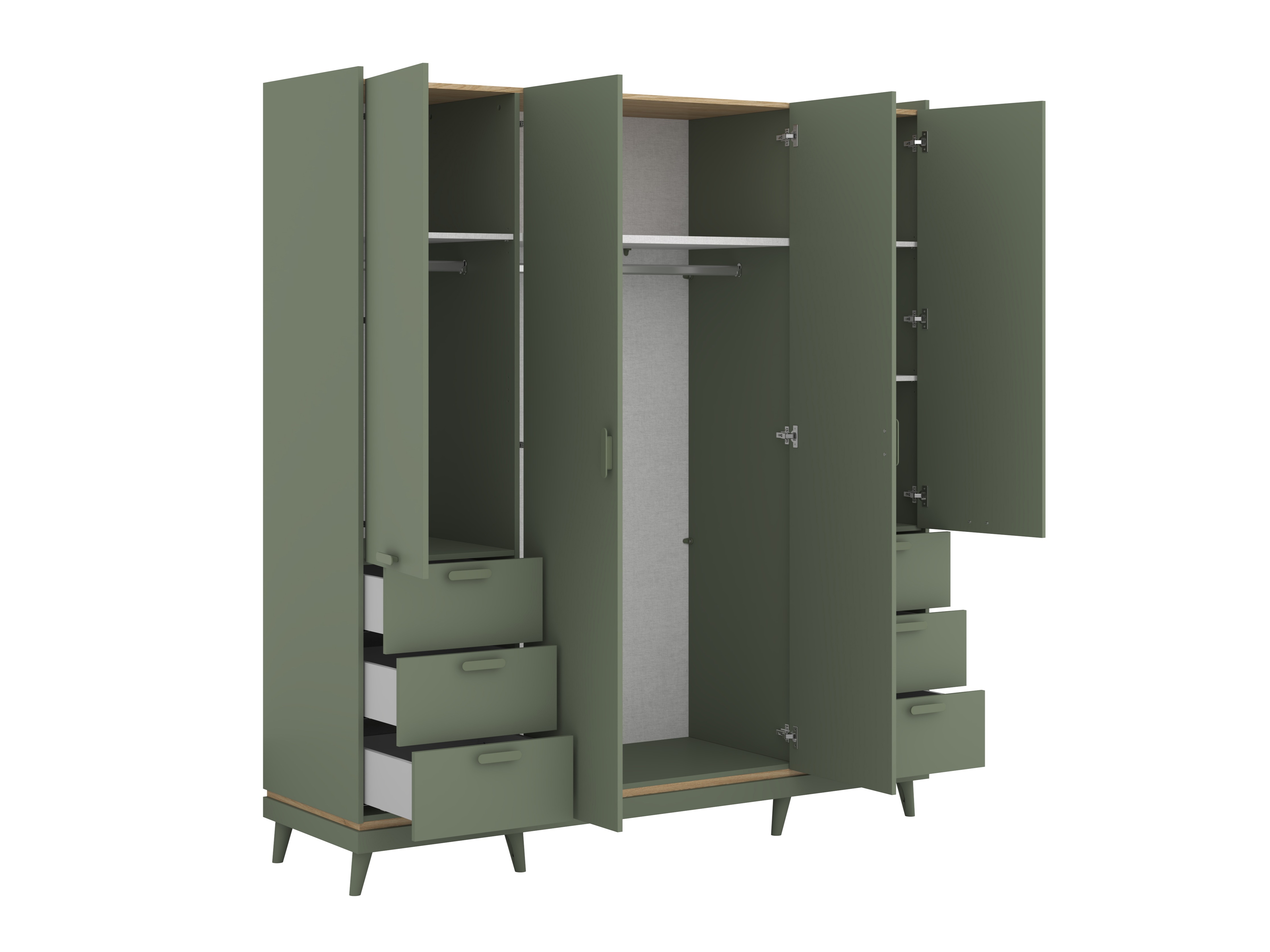 Armadio Fertalu 101 (Verde + Quercia)