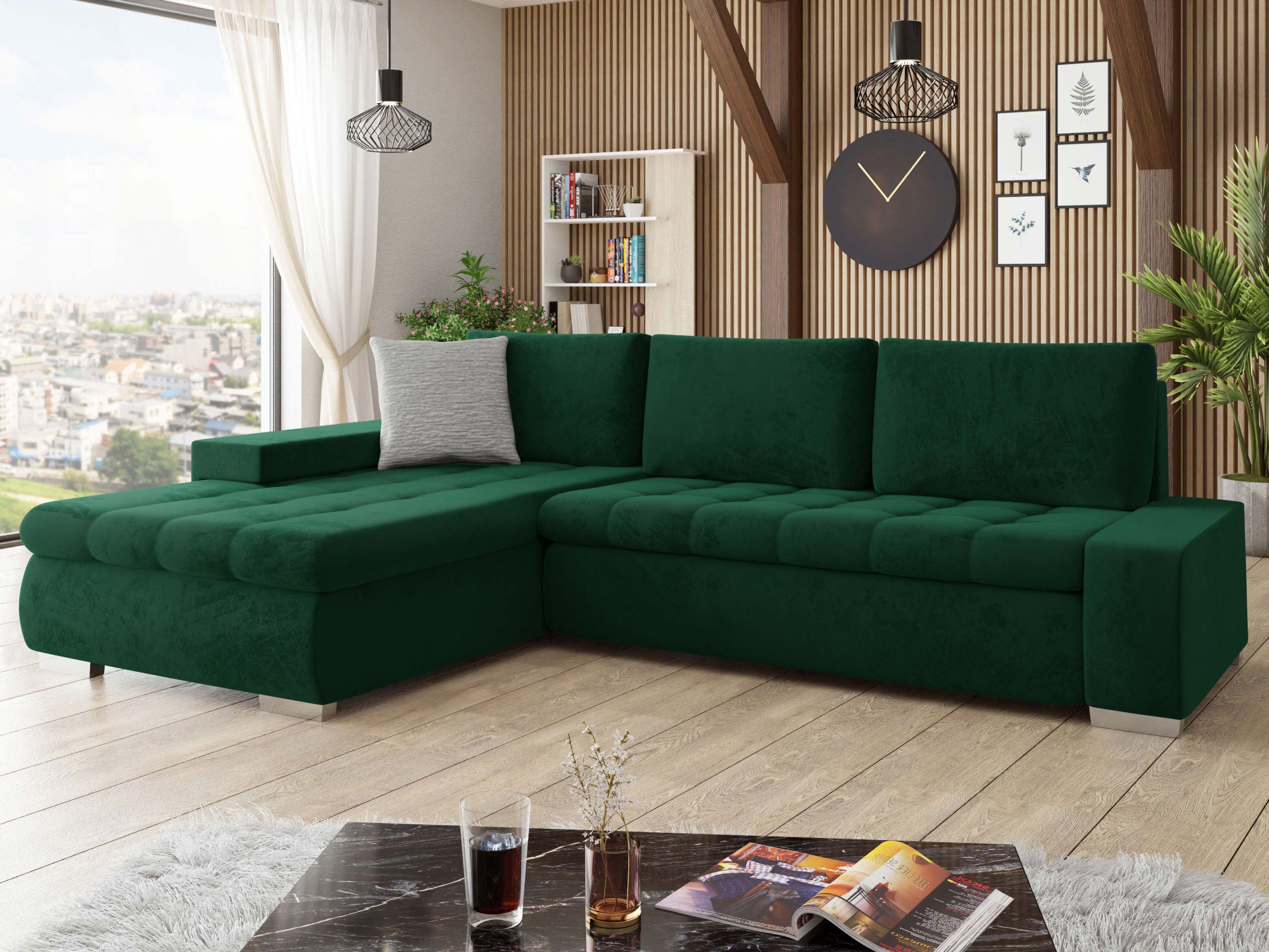 Divano angolare Comfivo Nitor II (Piano 26 + Mokka 82)