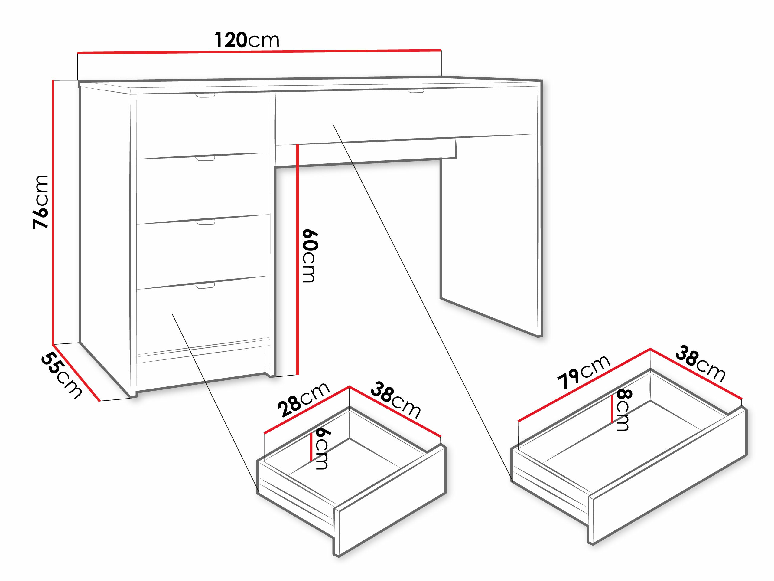 Scrivania da ufficio Comfivo Papilio (Bianco)