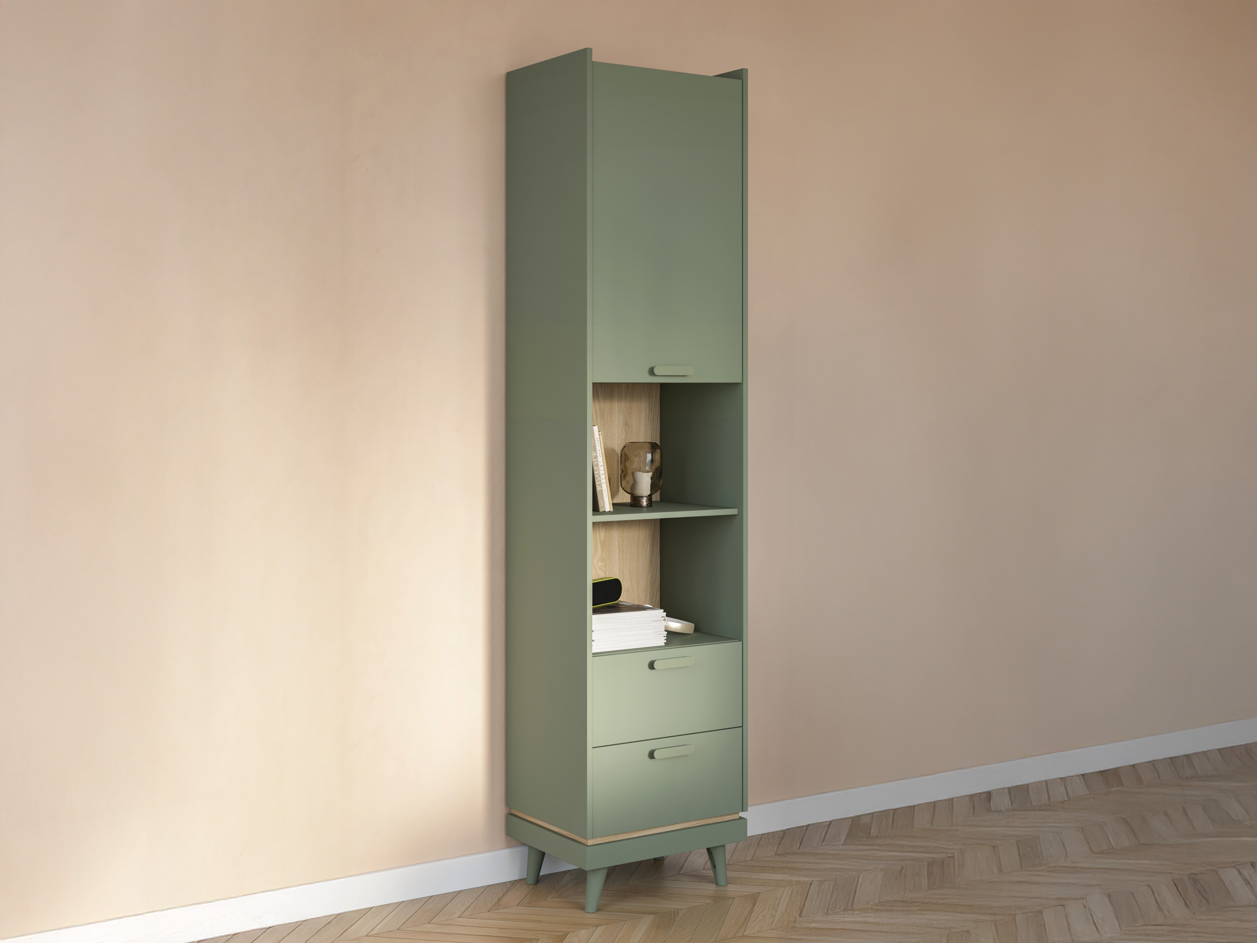 Scaffale Fertalu 106 (Verde + Quercia)