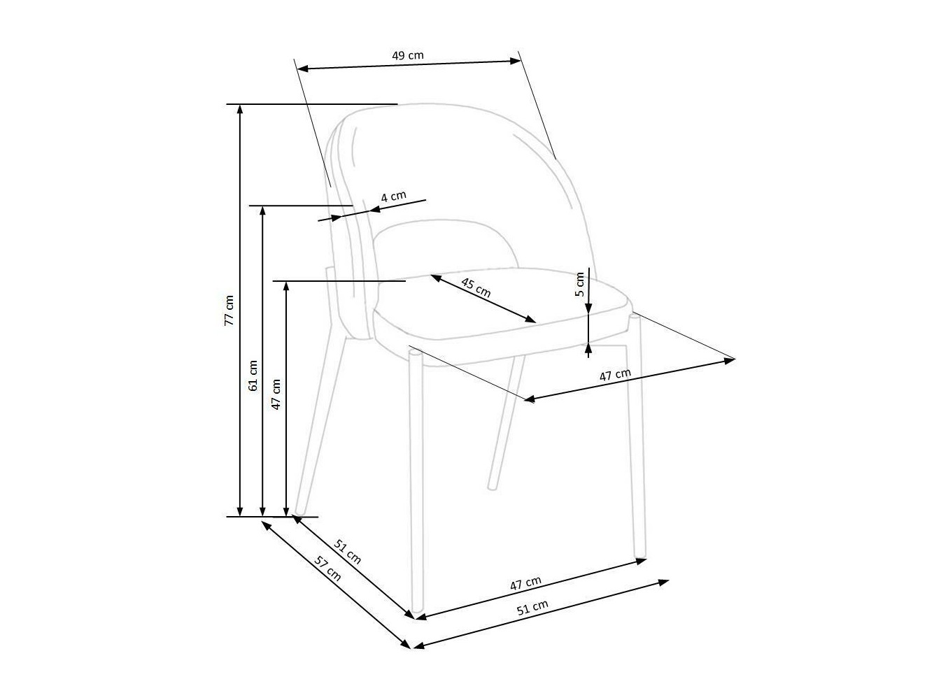 Sedia Houston Virtus (Beige + Nero)