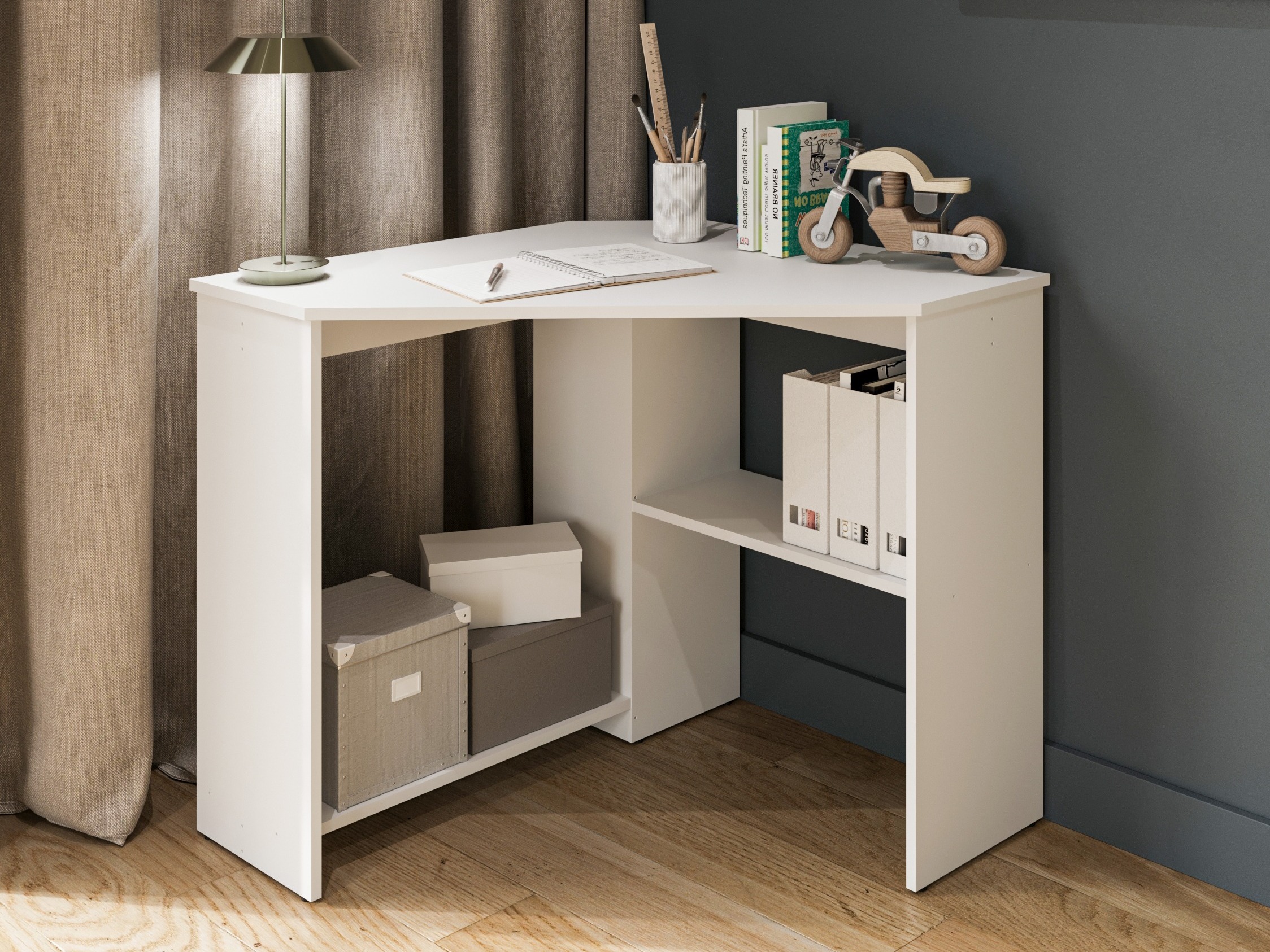 Scrivanie angolare Austin 302 (Bianco)
