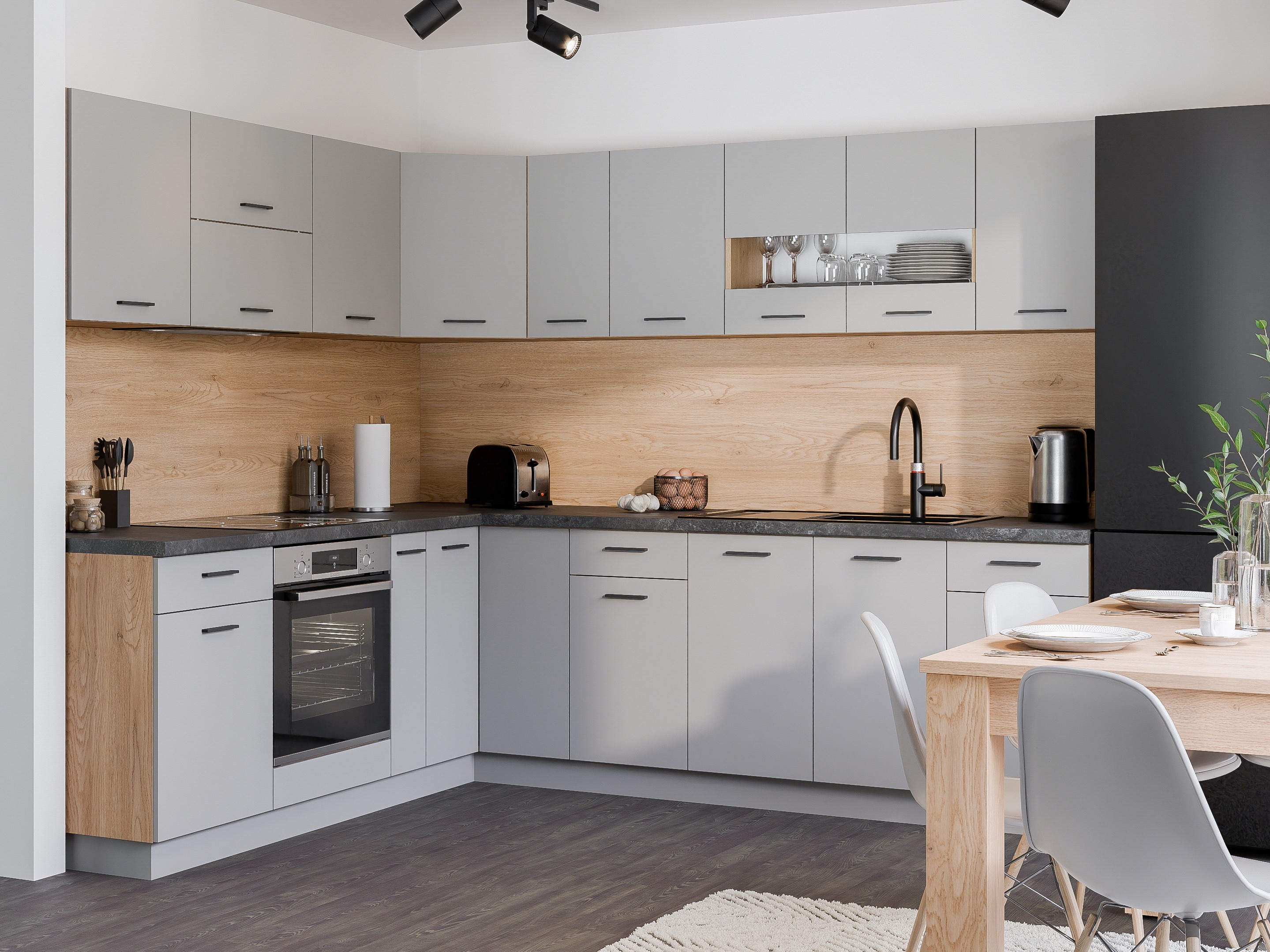Set da cucina modulare Ati Grey 131