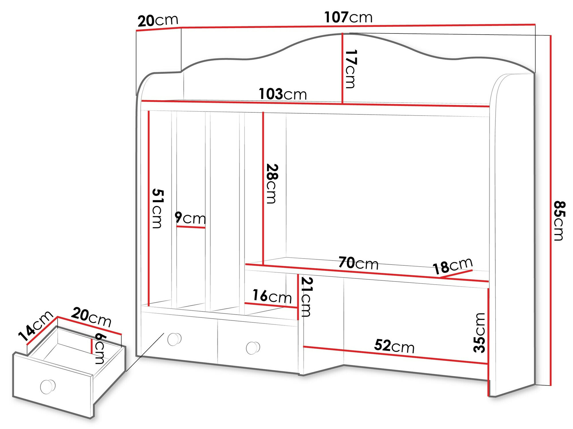 Scaffale Romelbo 136 (Beige + Quercia)