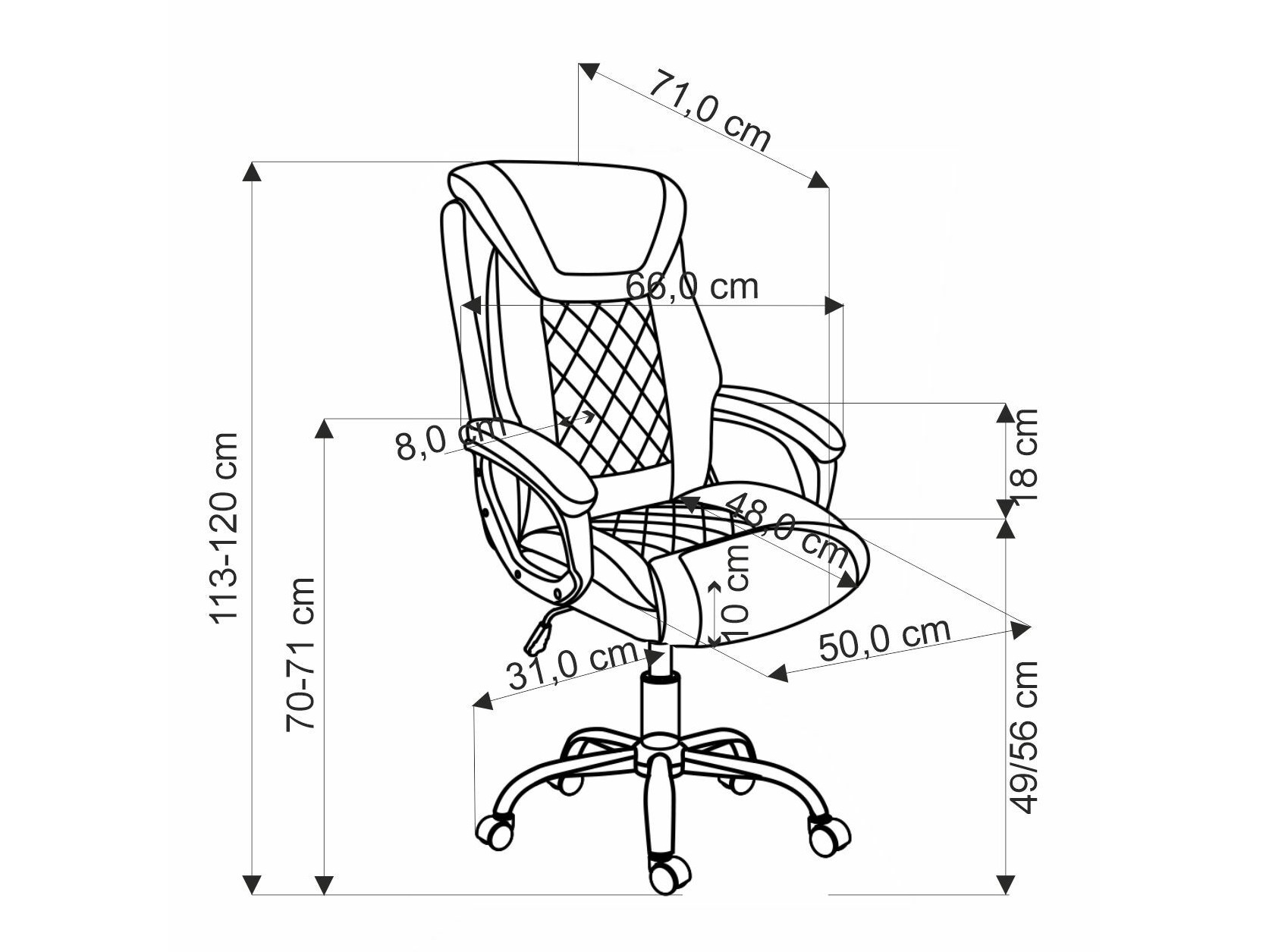 Sedia da ufficio Houston 1602 (Grigio)