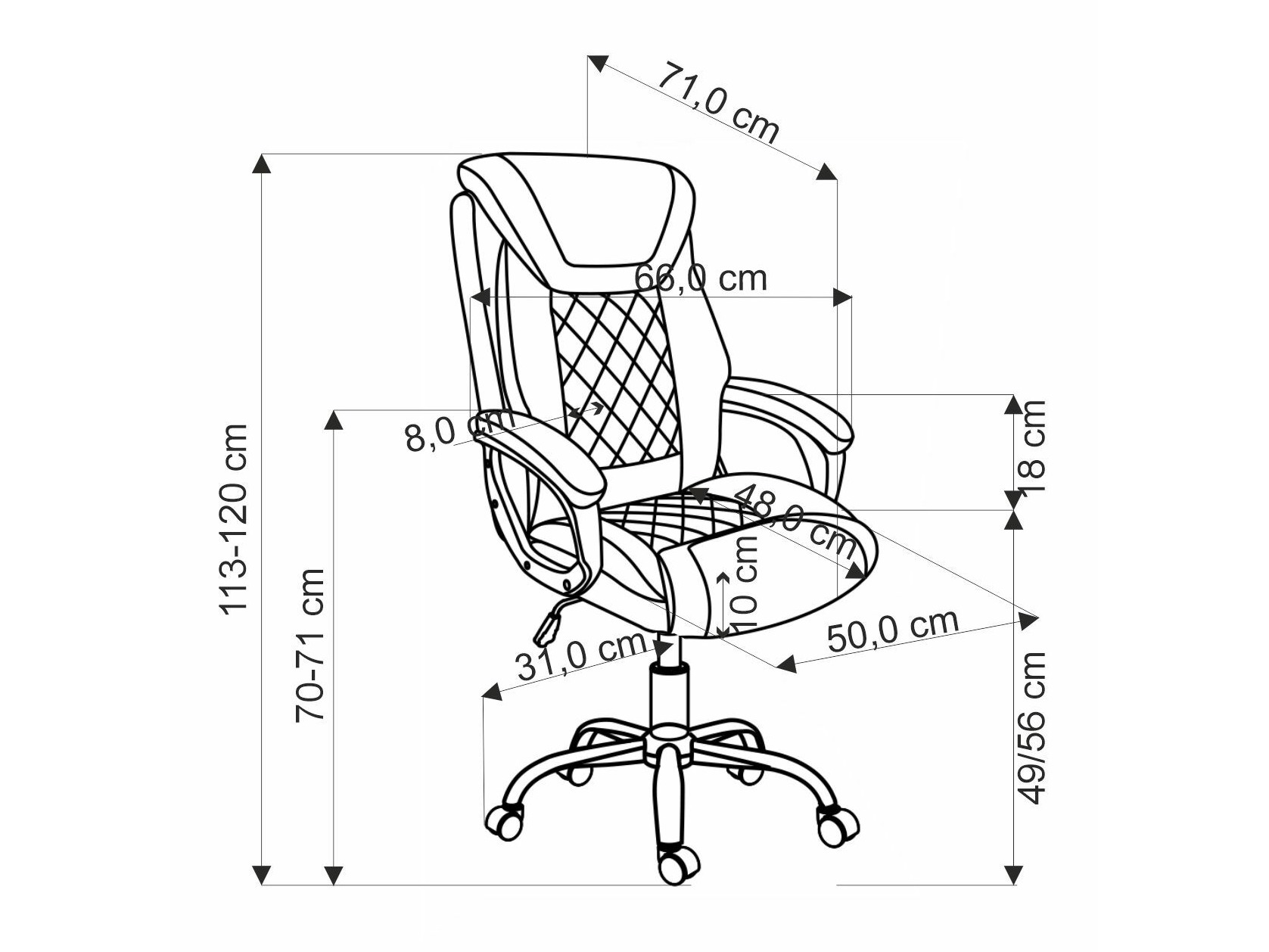 Sedia da ufficio Houston 1602 (Nero)